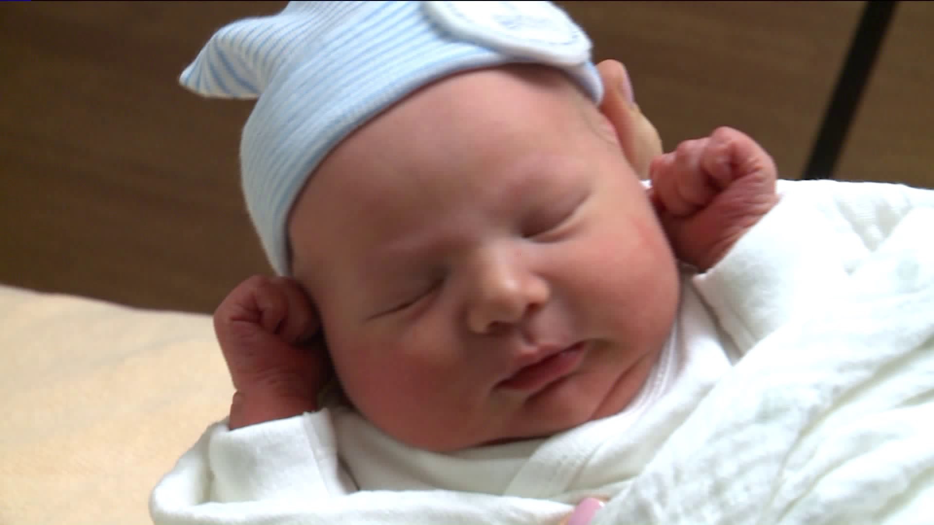 Family gives birth to child during storm