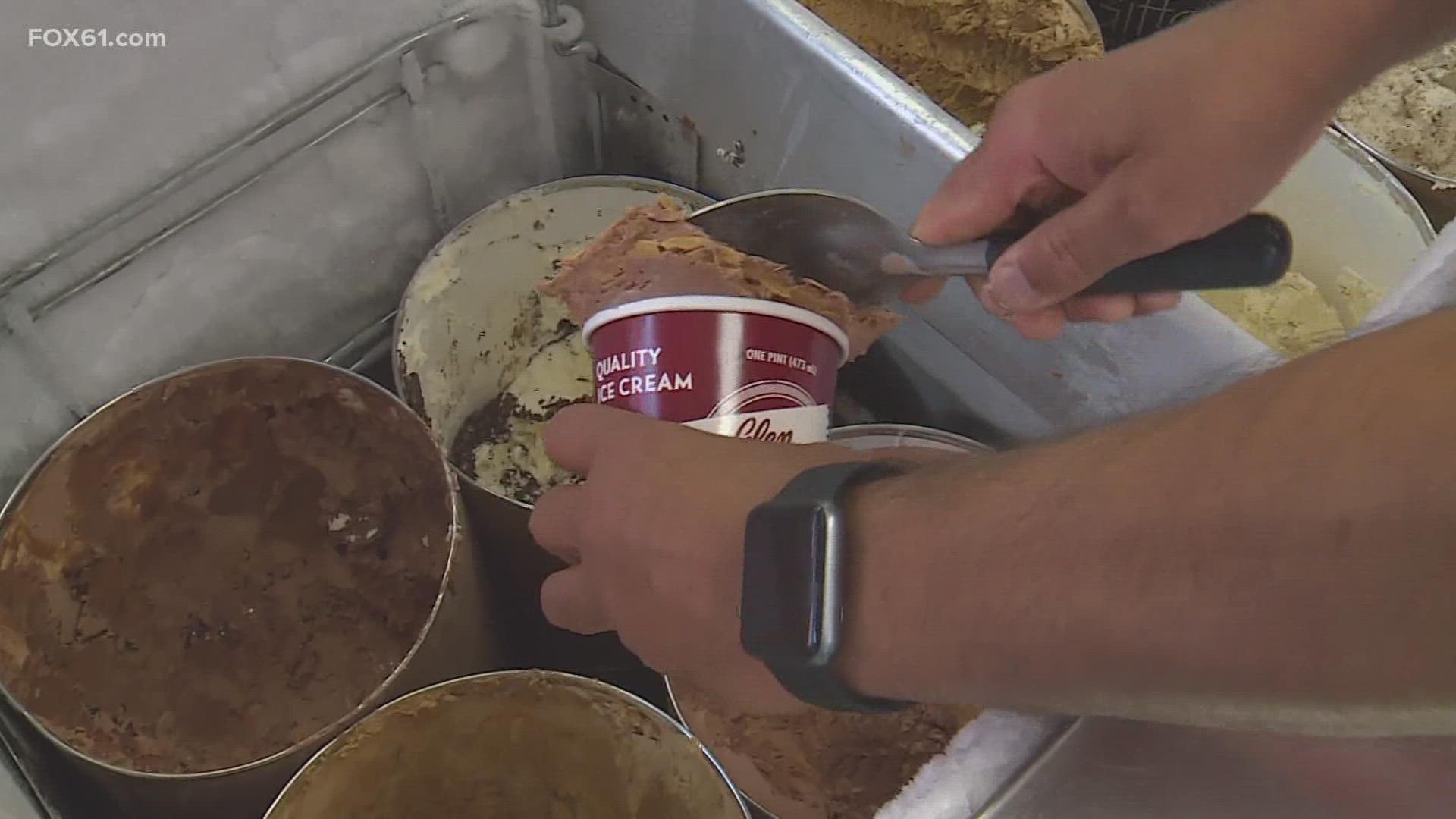 Dedicated customers began to come into American Creamery before 11 a.m. Friday to help support Pints for Pakistan.