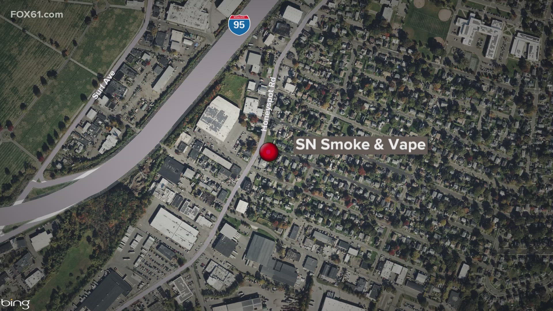 The Department of Consumer Protection issued suspensions for the SN Smoke & Vape shop on Honeyspot Road in Stratford, prohibiting e-cig, vape and lottery sales. 