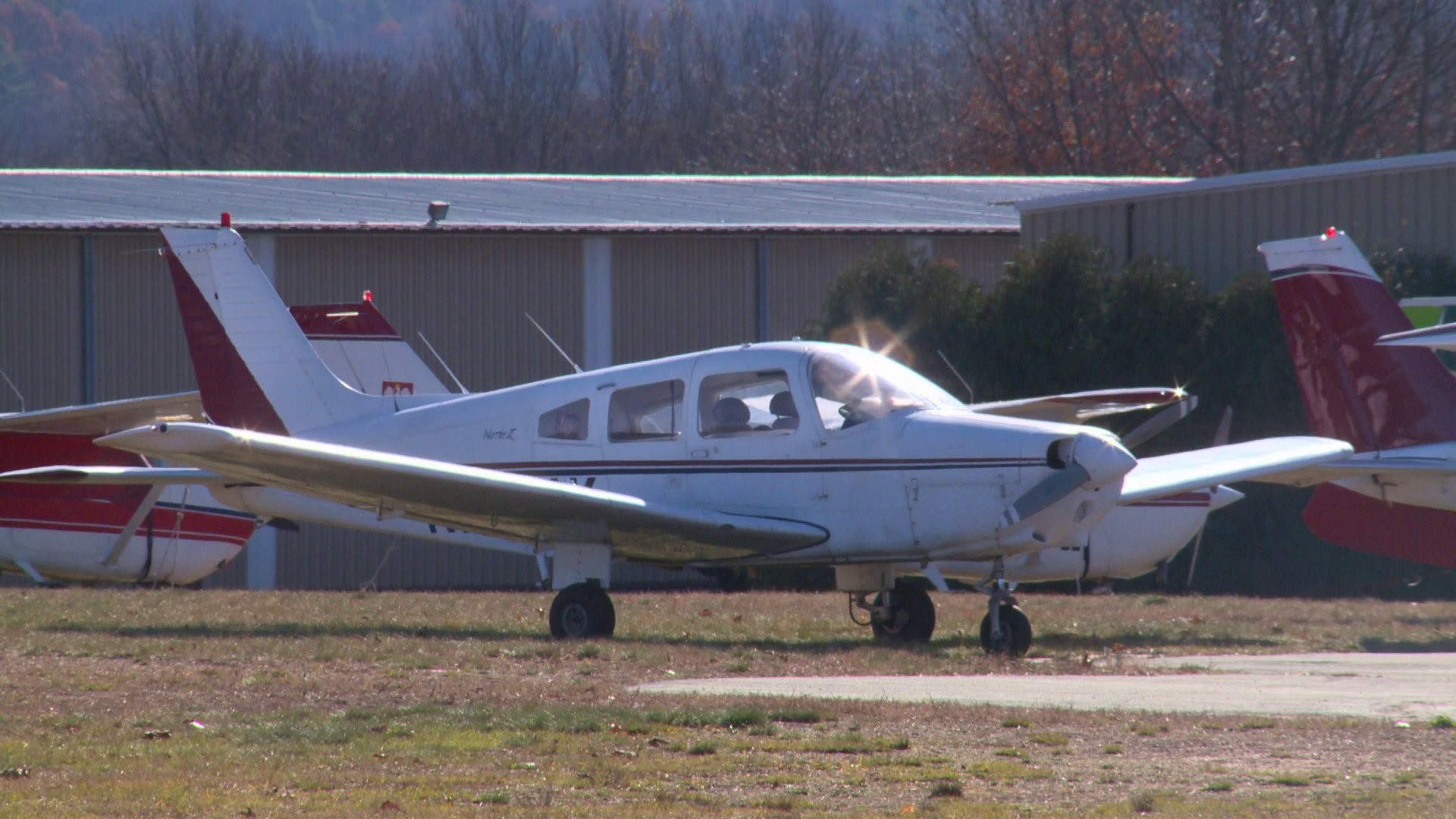 Plane strikes car while landing at Simsbury Airport