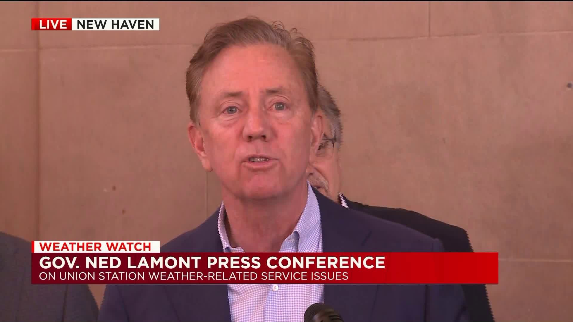 Gov. Lamont speaks on transportation delays following storm