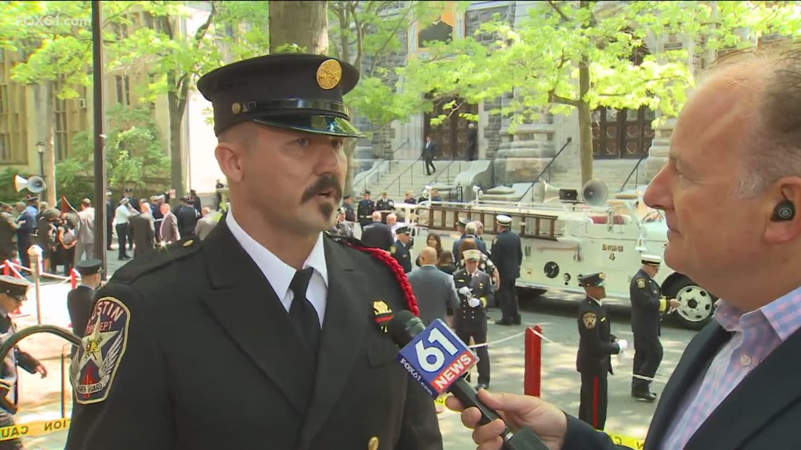 Austin firefighters pay respects to fallen New Haven firefighter Ricardo Torres Jr. | fox61.com