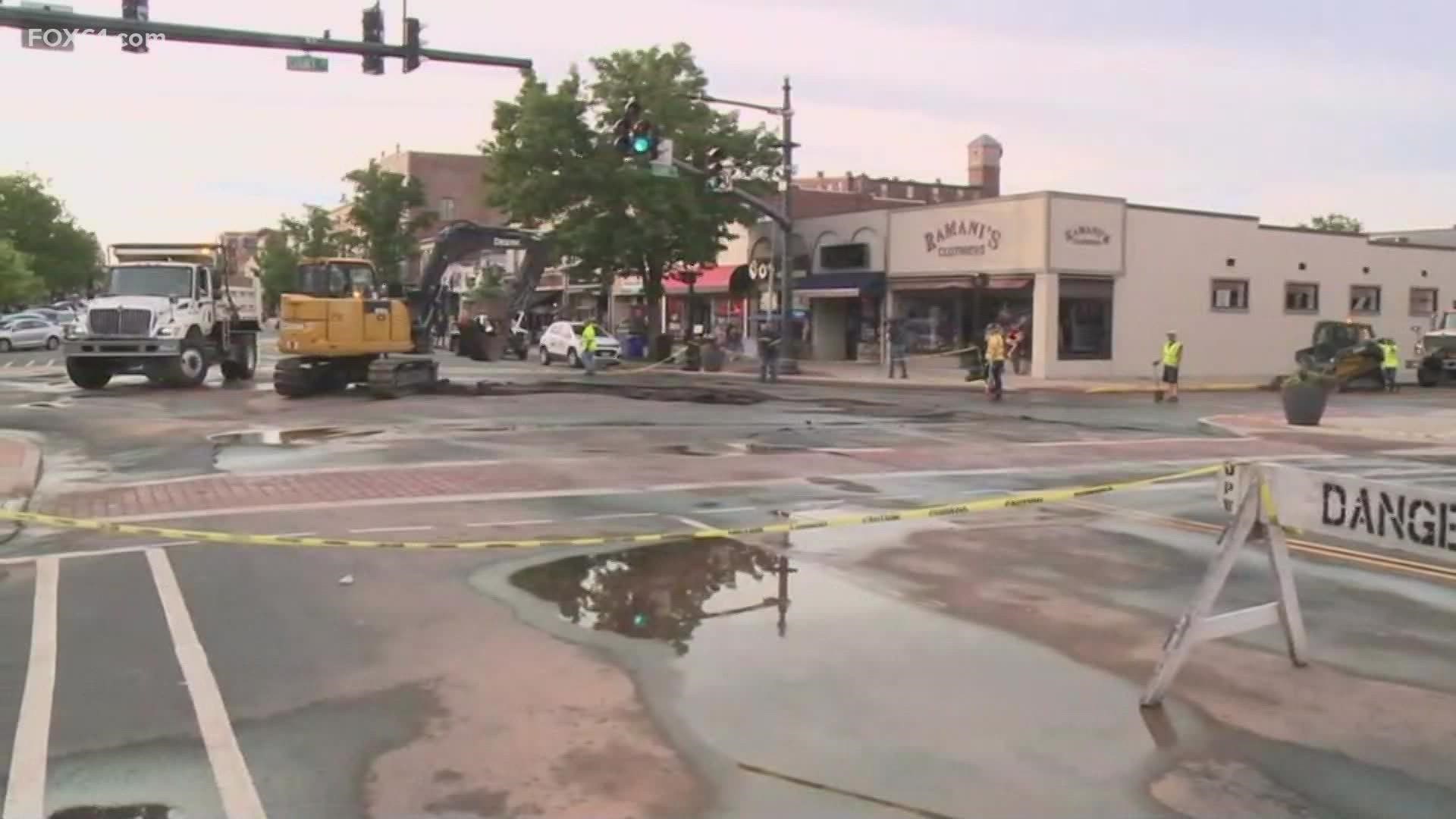 Officials said they've restored water to everywhere in Middletown except the most surrounding area.