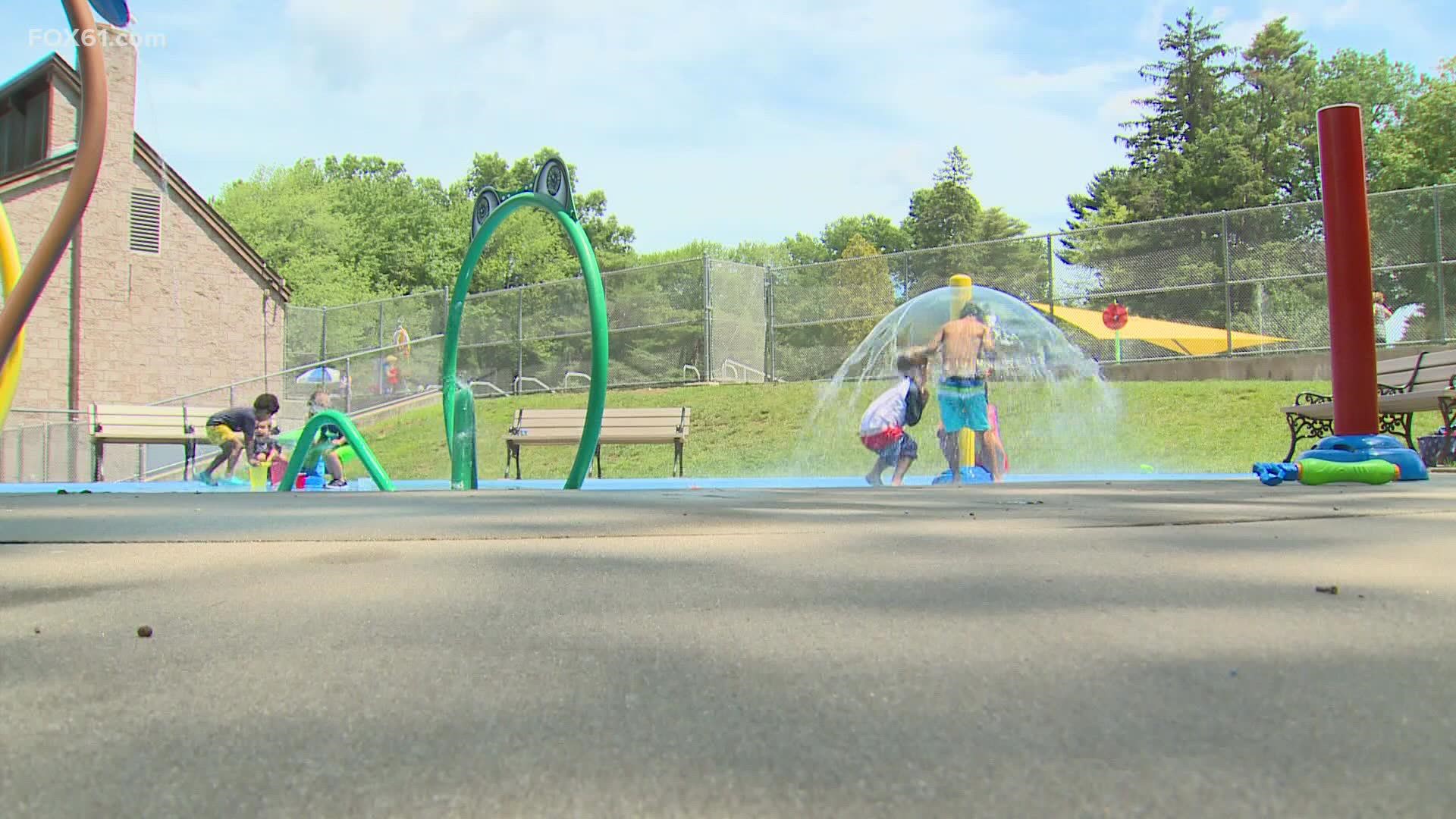 At Lighthouse Point Park in New Haven, people found ways to beat the heat.