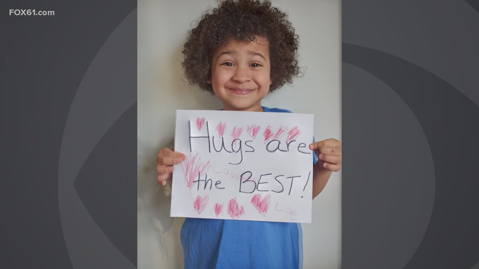 Little boy comes up with a way to hug his teacher
