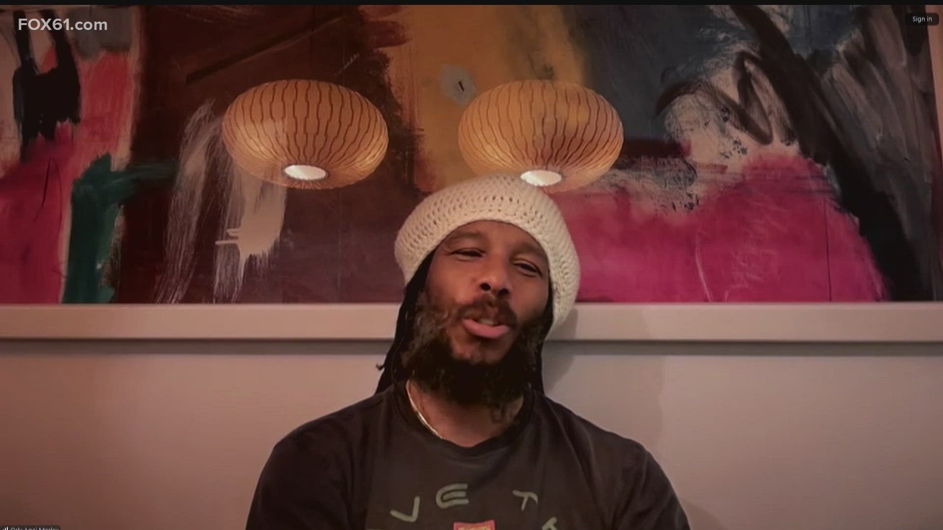 Ziggy Marley chats with FOX61's Symphonie Privett about his tour stop at Foxwoods and his new children's book "Pajammin'!"