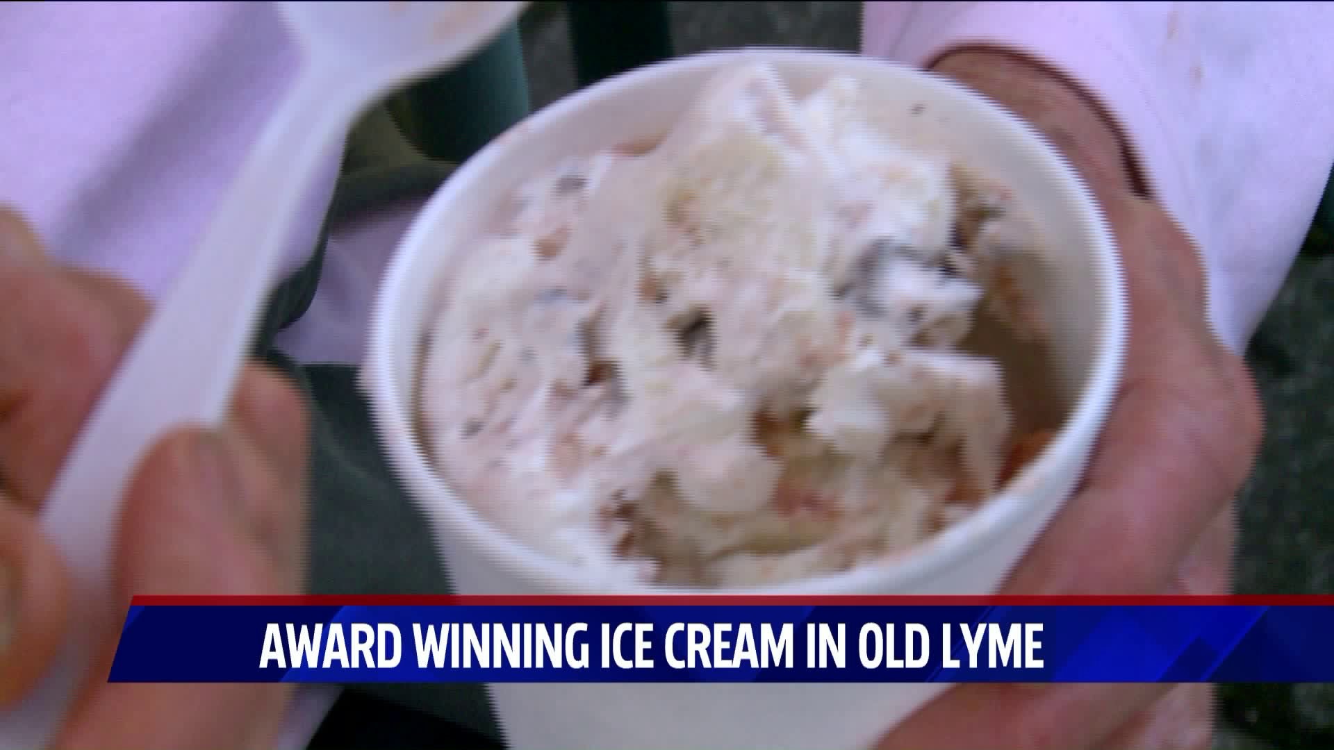Awatrd winning ice cream in Old Lyme
