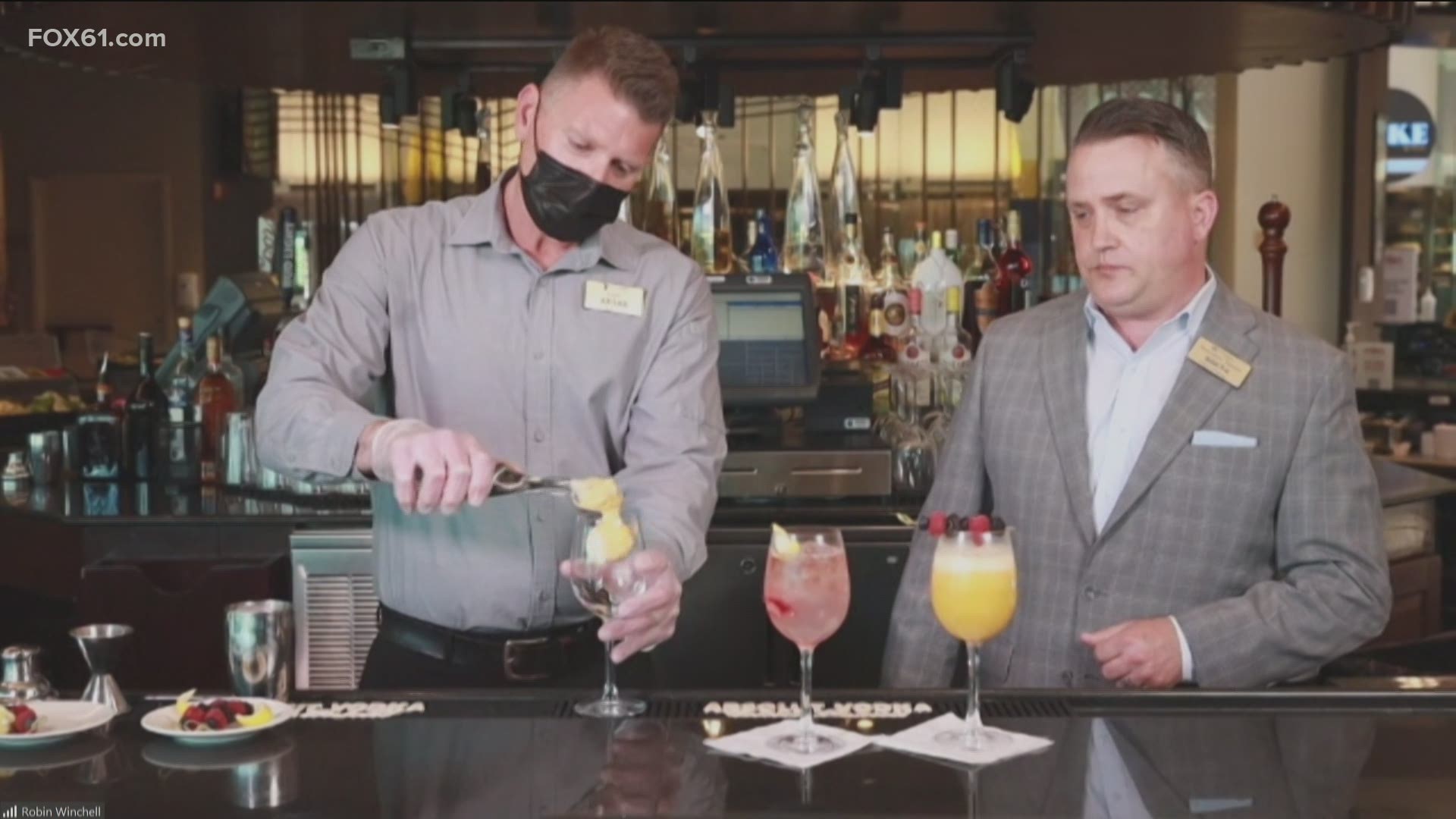 Brandon Sweet, Foxwoods’ Director of Beverage along with a mixologist, show us a special drink just for Mother's Day.