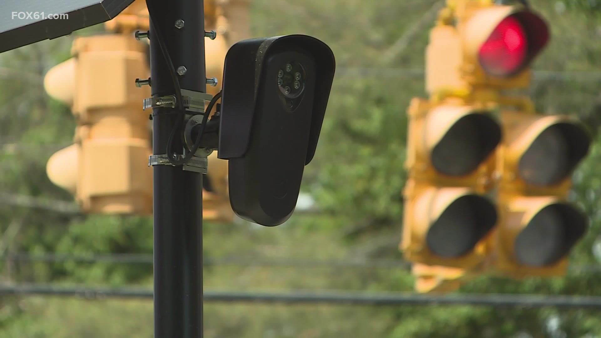 13 cameras were installed throughout the city about a week ago. The police department is conducting a test trial with various vendors to see which they like best.