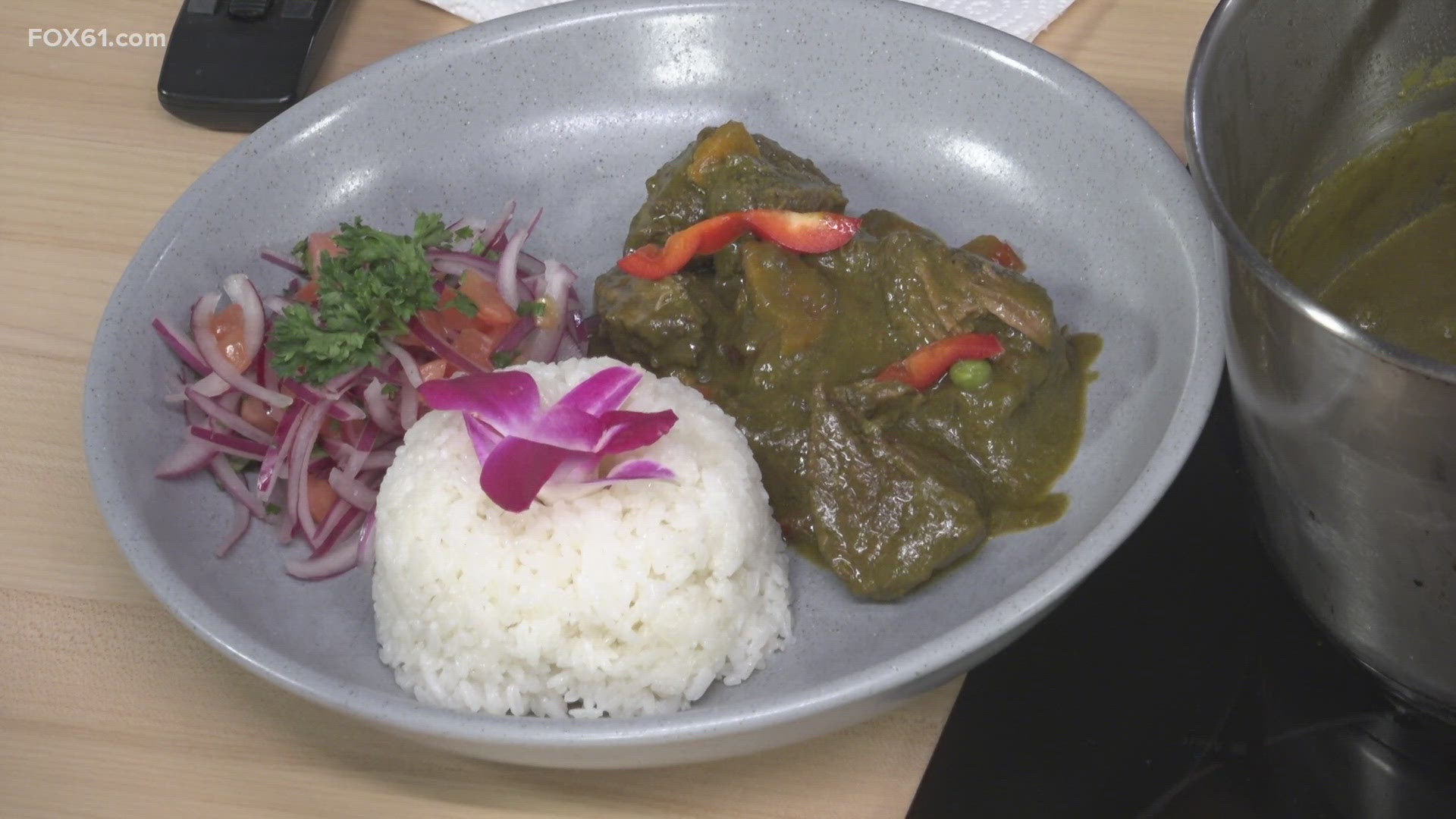 Coracora restaurant in West Hartford is in the FOX61 Kitchen, showing us how to make a delicious seco de carne, otherwise known as beef stew.