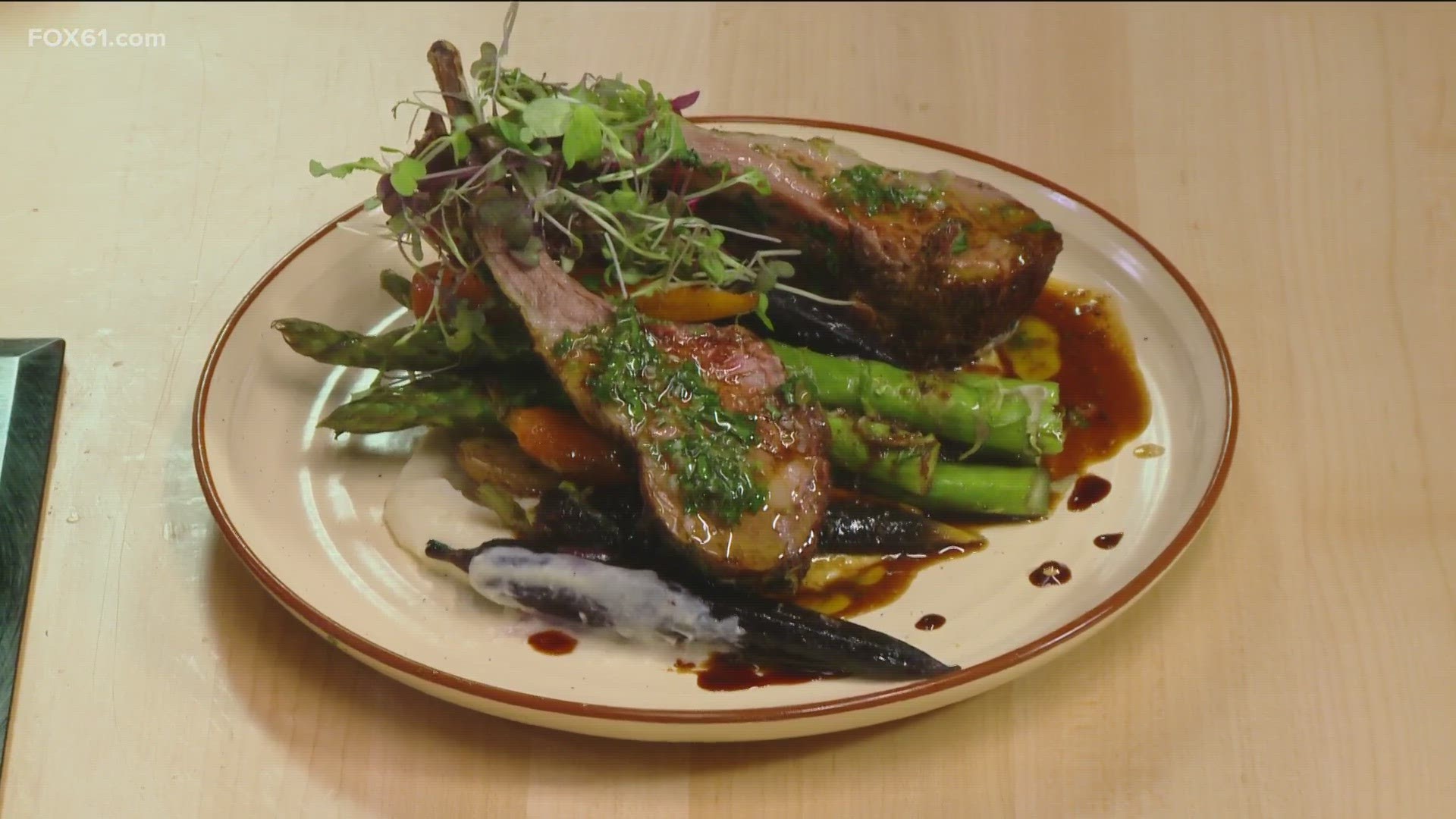 Chef Tommy Crawford from Viron Rondo Osteria shares how to make Lamb, Cauliflower Puree, and Salsa Verde.