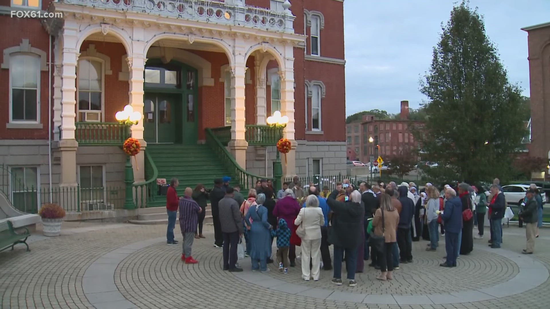 The vigil was hosted by the Norwich Area Interfaith Association on Tuesday evening.