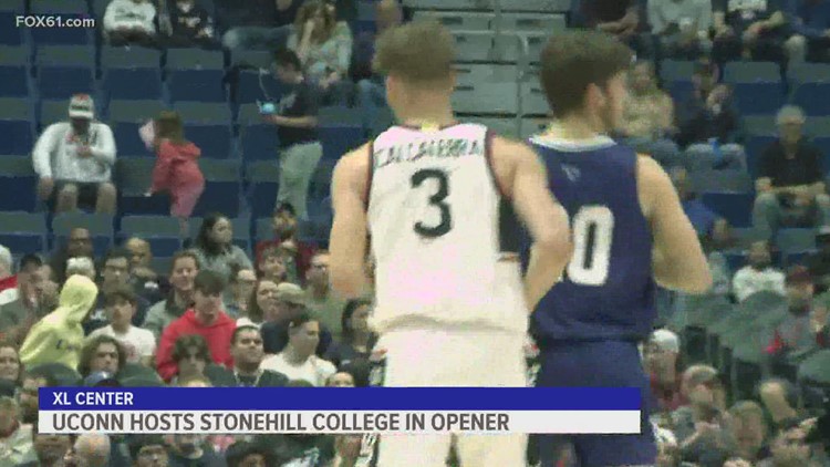 UConn men's basketball beats Stonehill College in season opener