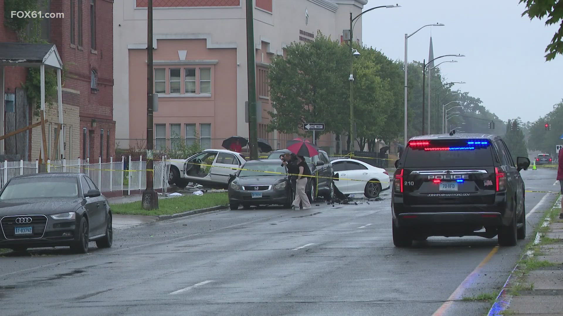 The crash happened on Main Street and Florence Street.