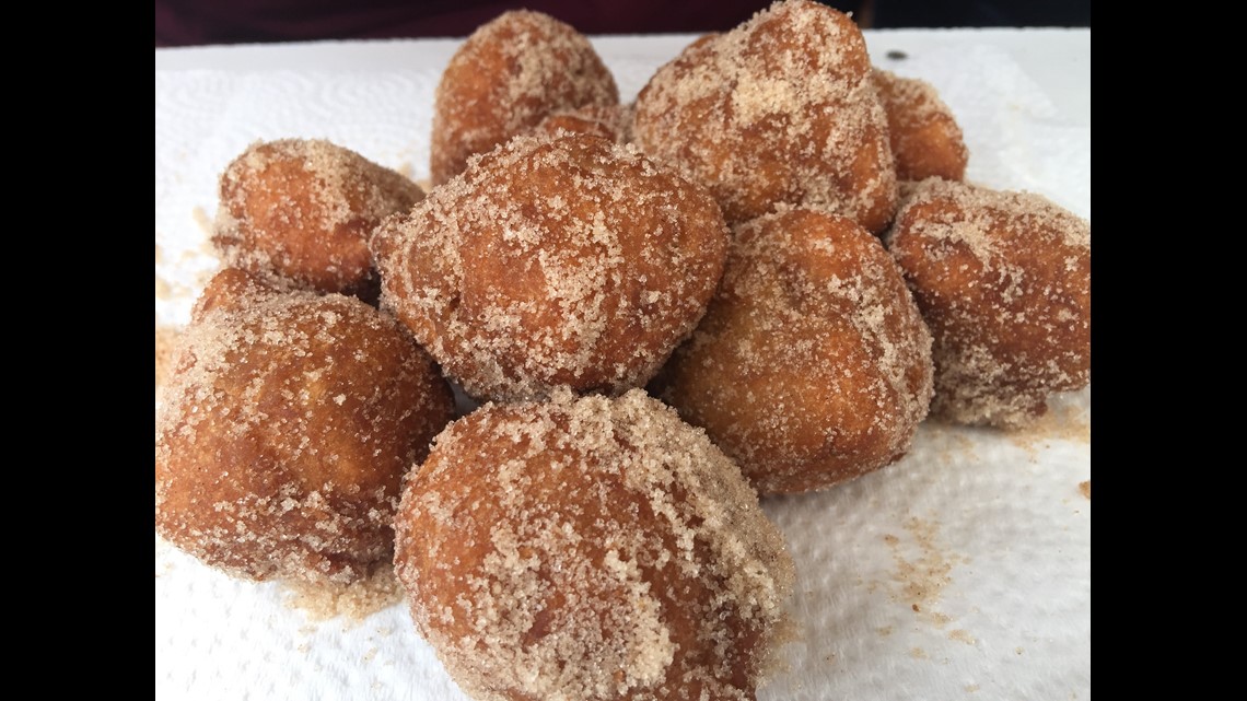 Lining up for Southington’s famous apple fritters on Foodie Friday