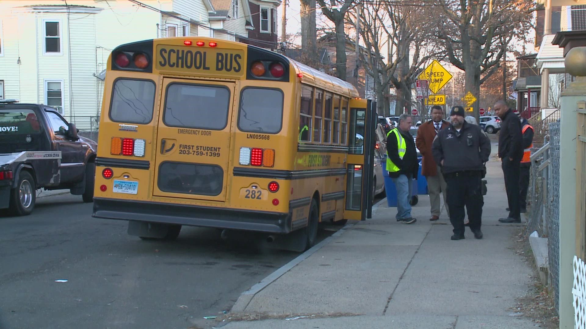 Nobody onboard the bus was injured in the incident.