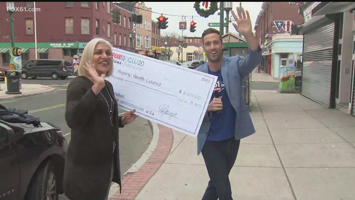 Hartford's Hispanic Health Council presented donation from FOX61/TEGNA Foundation