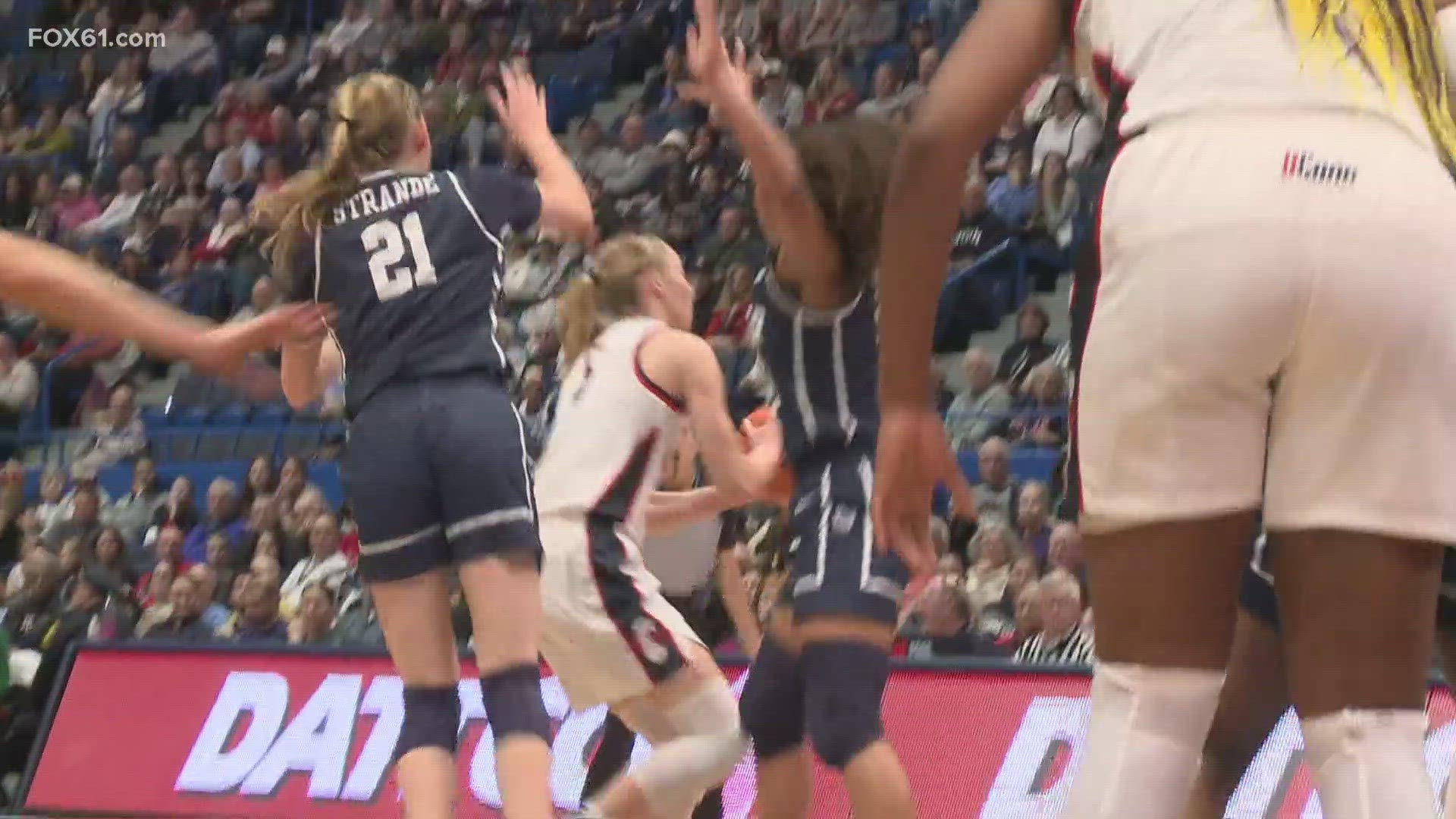 Freshman Ashlynn Shade scored a season-high 22 points, Paige Bueckers had 16 points and seven assists, and No. 17 UConn beat Butler 88-62 on Monday night.