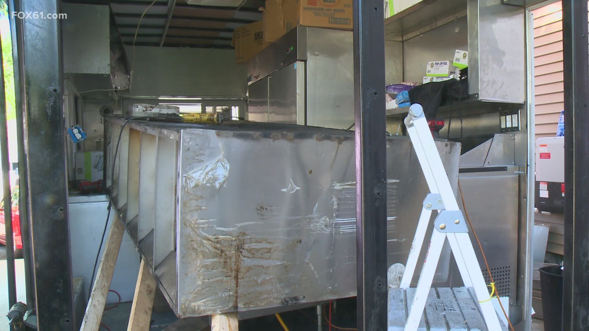 A West Haven food truck owner is wasting no time rebuilding his food truck after it caught fire yesterday at the Manchester Food Truck festival.