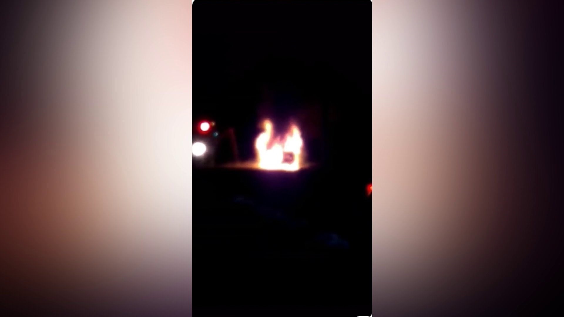 Car fire in Glastonbury