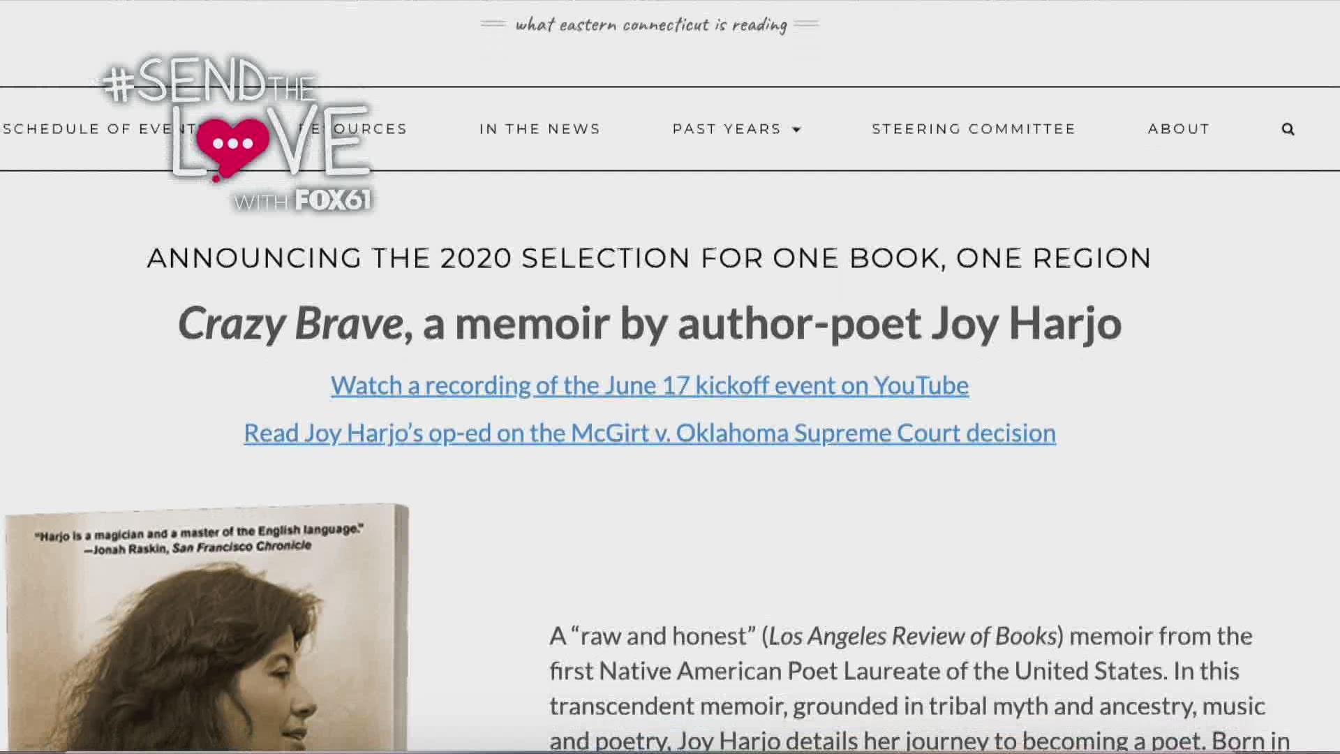 Are you looking for inspiration for your one sentence memoir? Read this year’s One Book One Region selection: Crazy Brave by Joy Harjo.