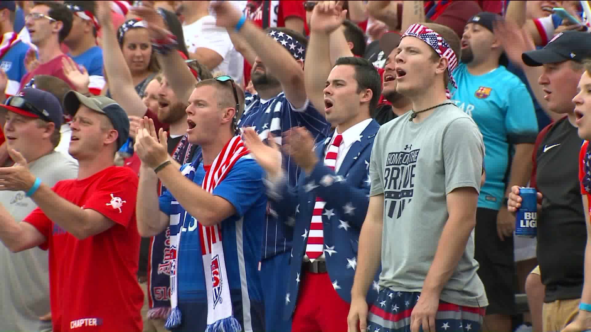 Thousands gathers for USA/Ghana soccer game