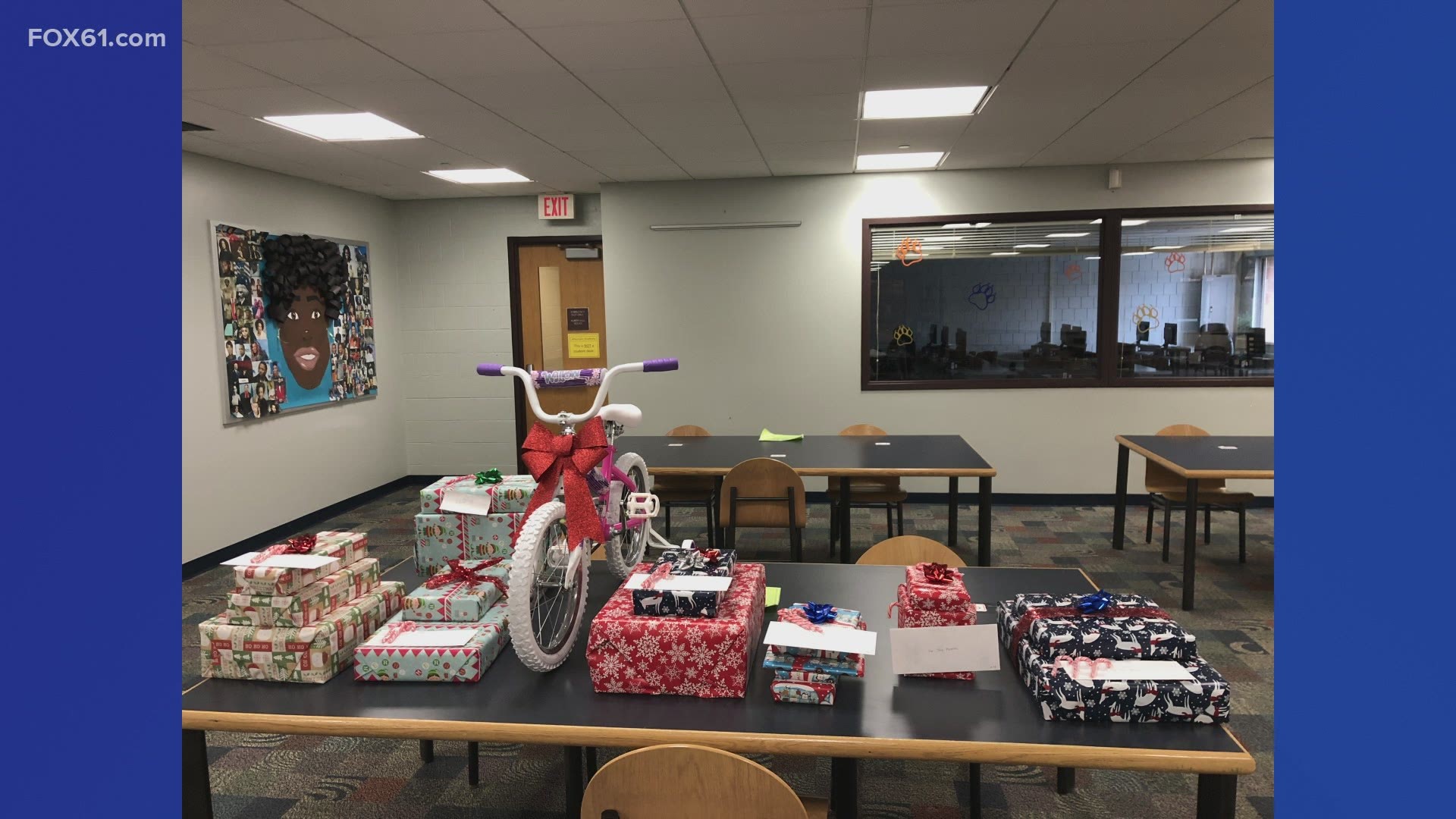 Students at Cromwell Youth Services and Cromwell High School managed to raise enough presents for kids in need.
