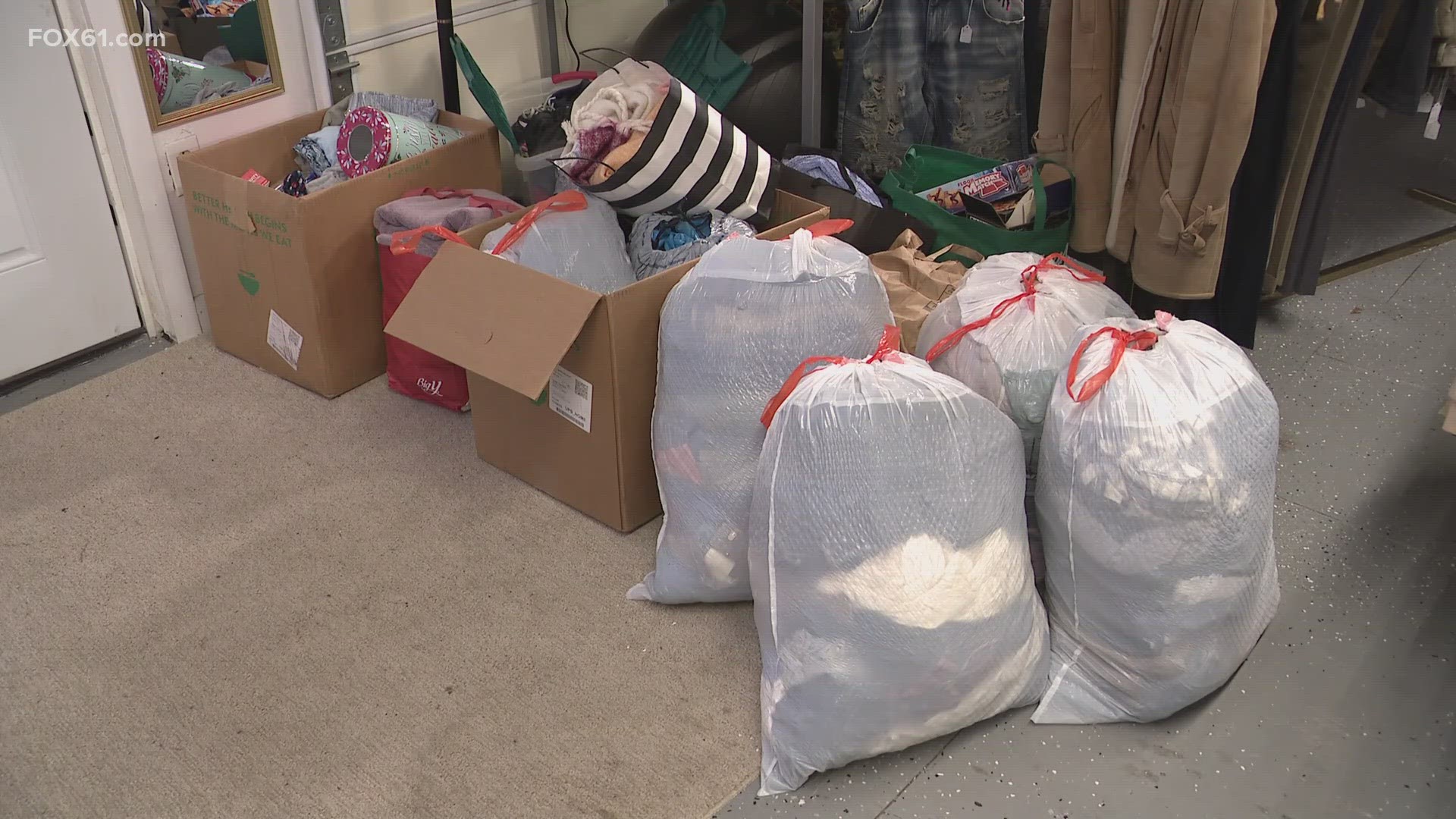 Claudette Consignment collected bags of donations and put out a money jar by their register. This is just one of many ways the community is coming together.