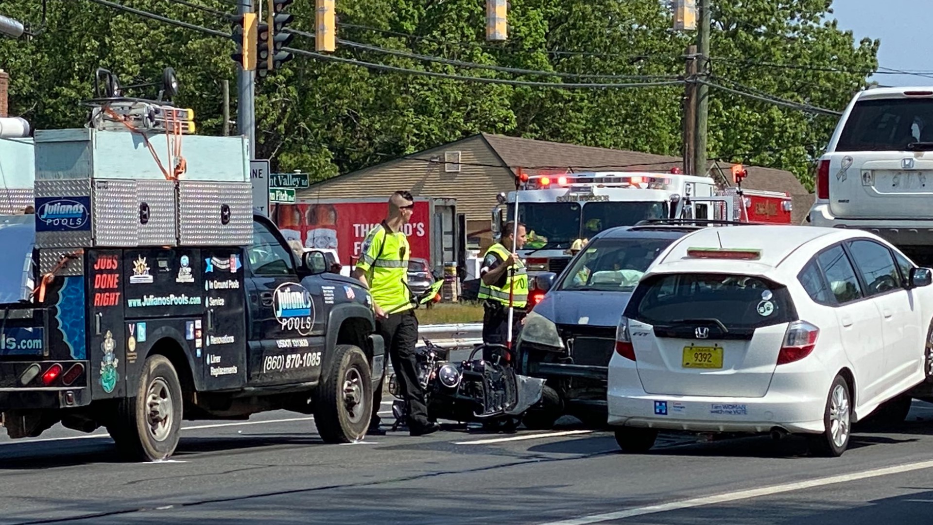 Woman flown to hospital after South Windsor motorcycle crash Woman flown to hospital after South Windsor motorcycle crash