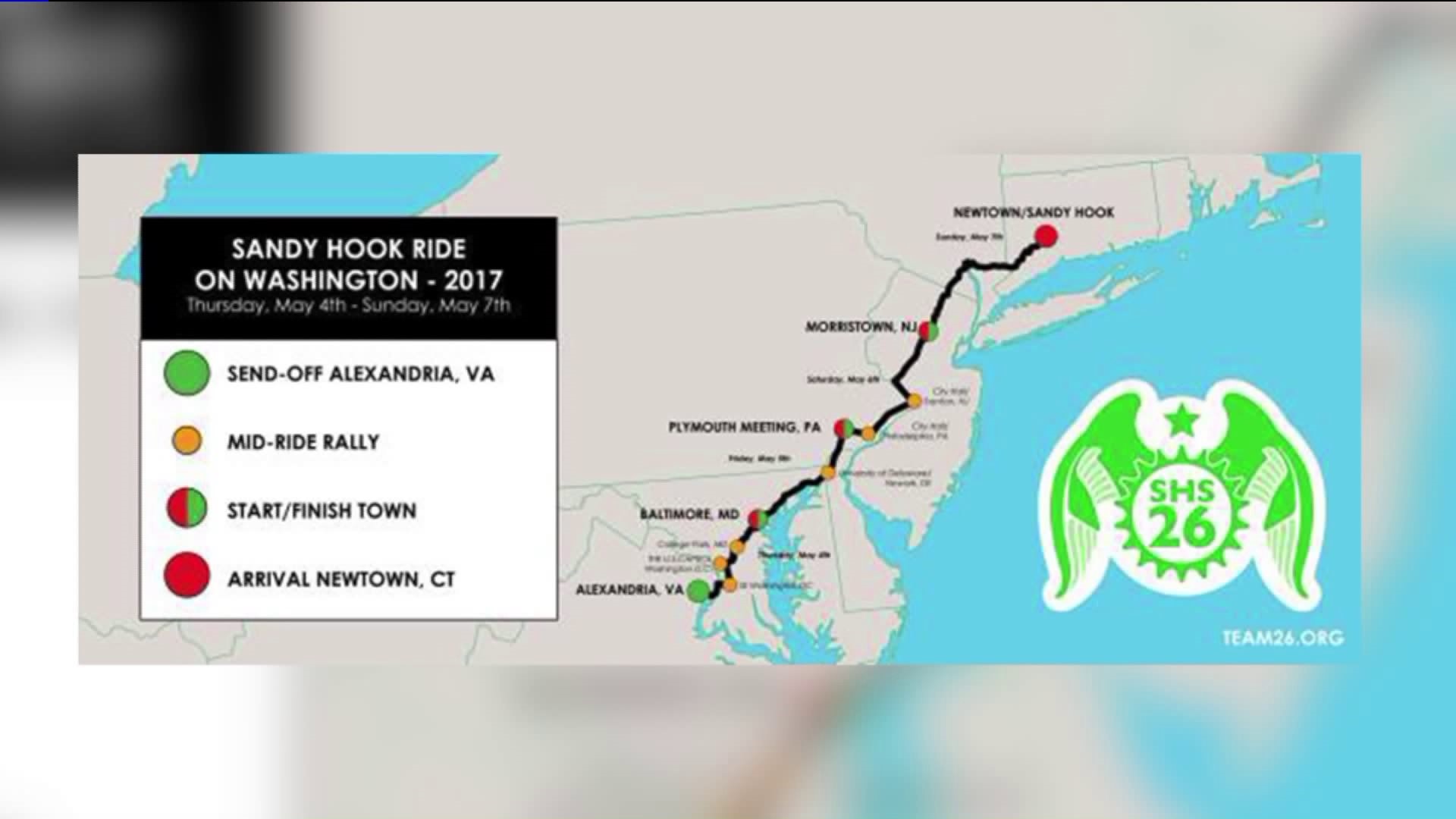 Team 26 set to cycle from Virginia to Newtown