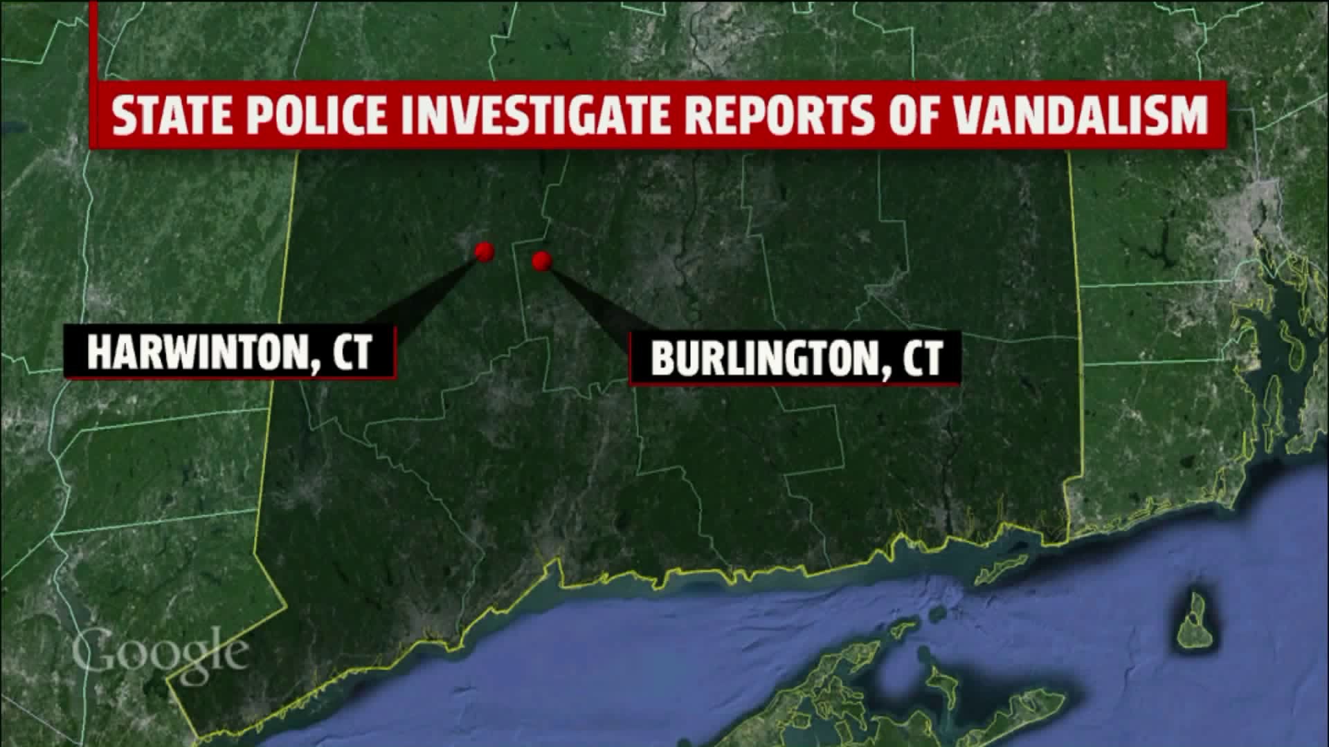 State Police investigating after 40 reports of vandalism in Burlington, Harwinton