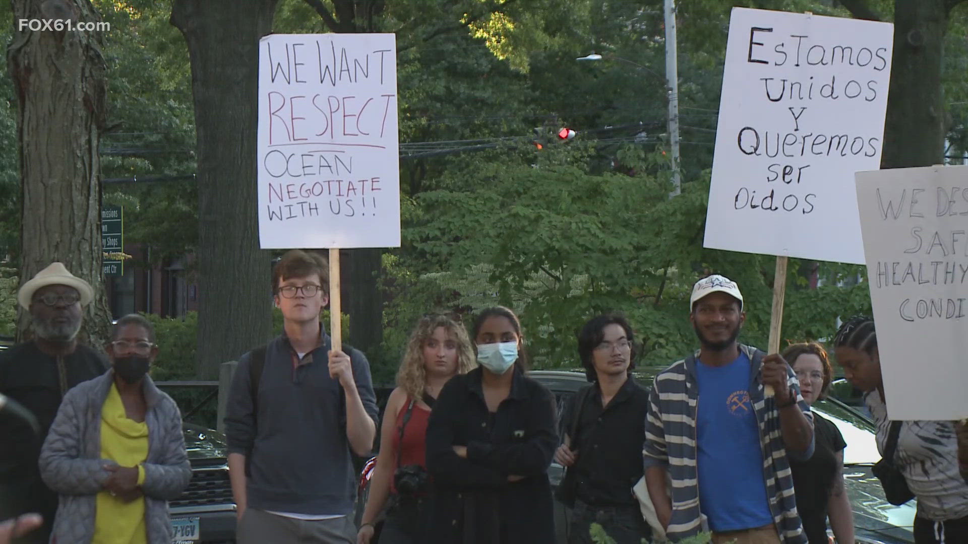 New Haven tenants unions celebrated a milestone Wednesday as Ocean Management rescinded evictions and agreed to negotiate.