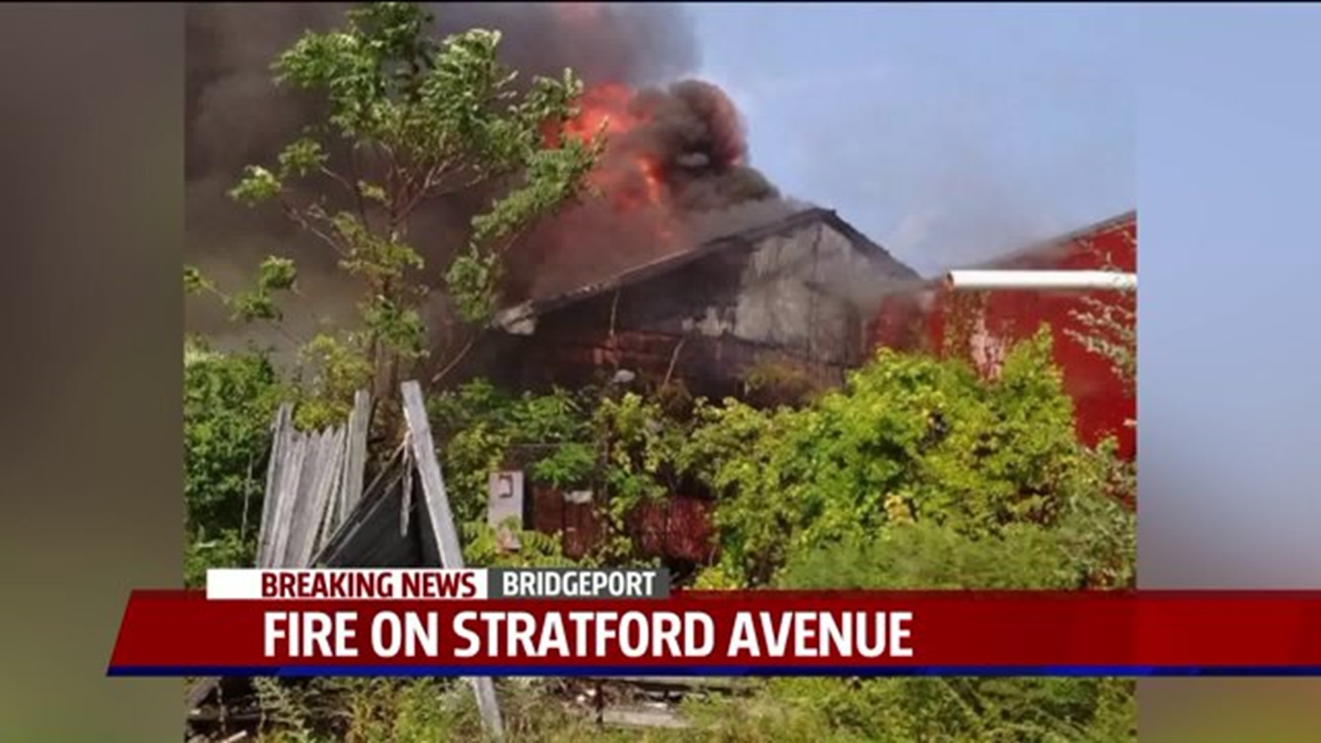 Fire on Stratford Avenue in Bridgeport