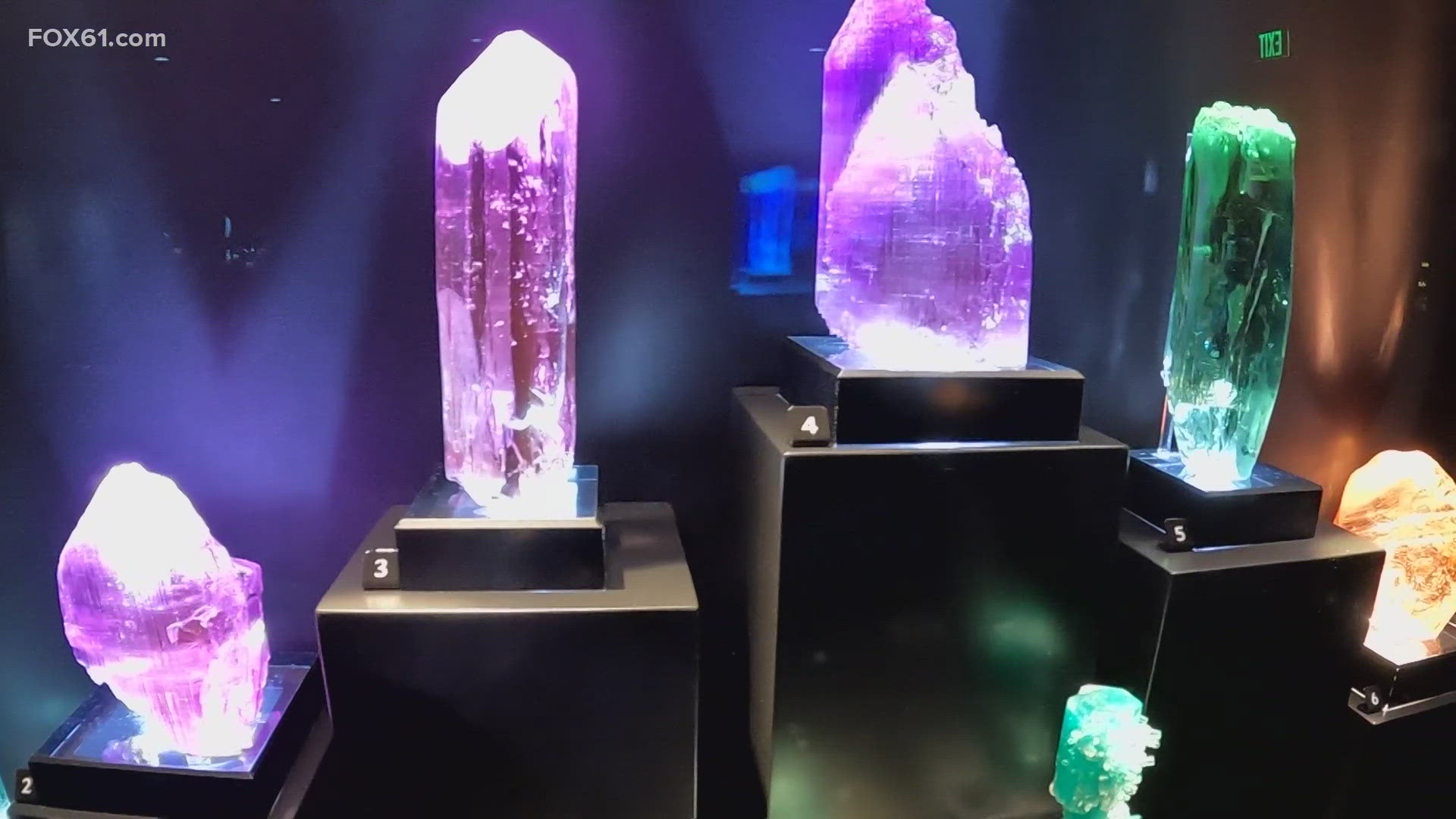 The exhibit showcases a treasured collection of gemstones from across the globe.