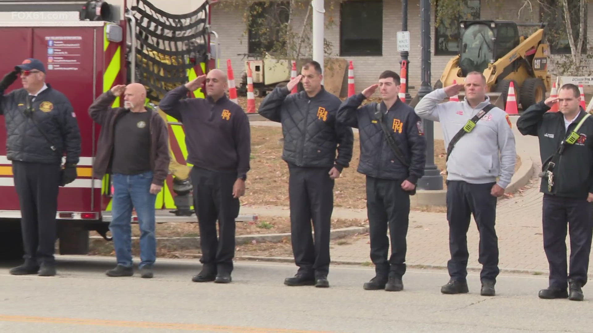 The community paid their respects to Sharkevich, who gave the ultimate sacrifice while protecting his community.