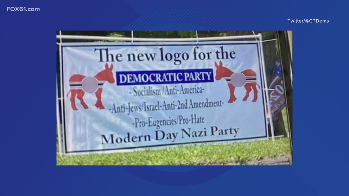 Political sign depicting swastikas denounced by Southbury leaders - Vimarsana News