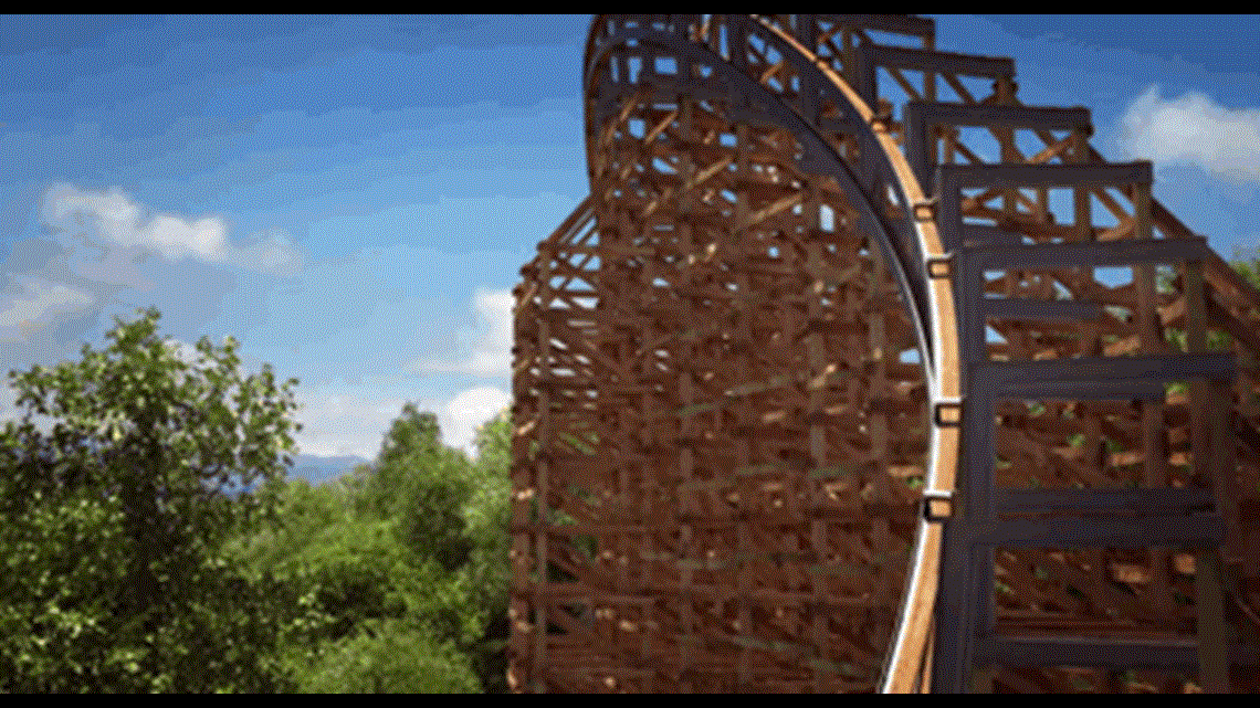 Take a ride on ‘Lightning Rod,’ the world’s fastest wooden roller