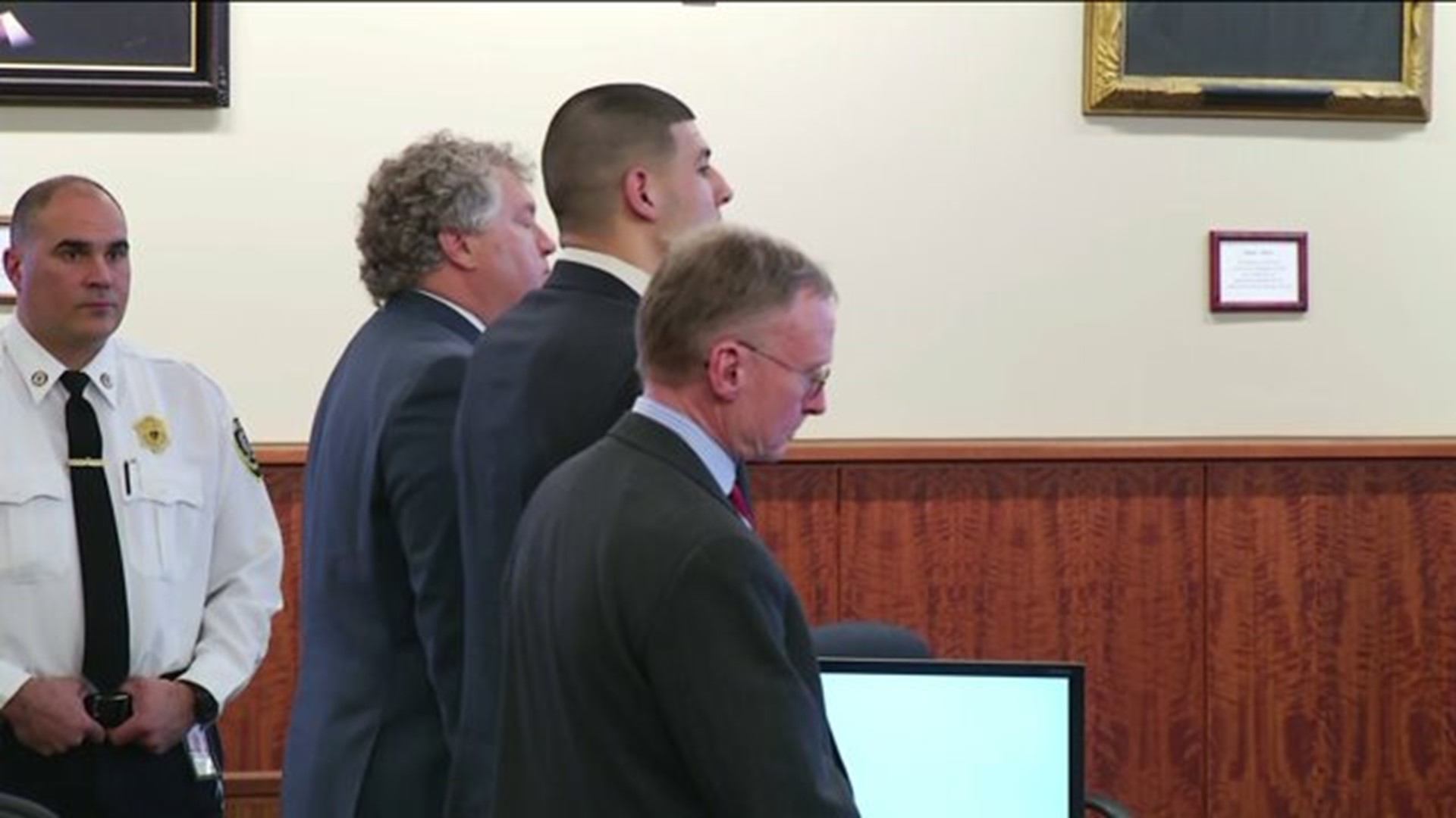 Aaron Hernandez speaks in court for first time since murder trial began