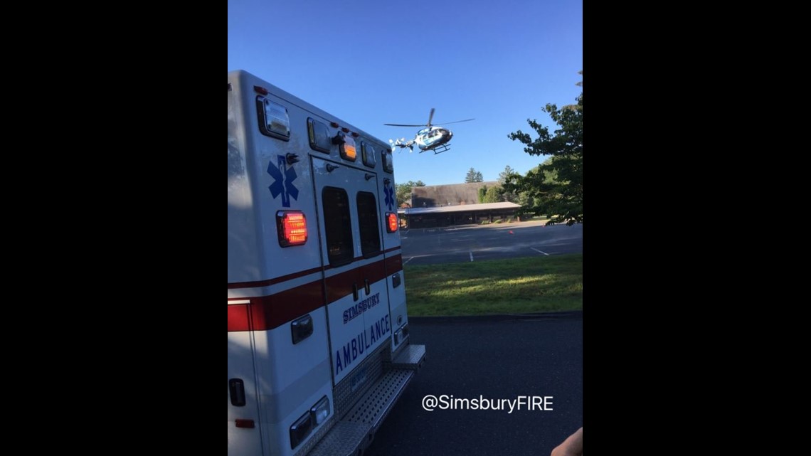 Serious crash on Hopmeadow Street in Simsbury, Lifestar on scene