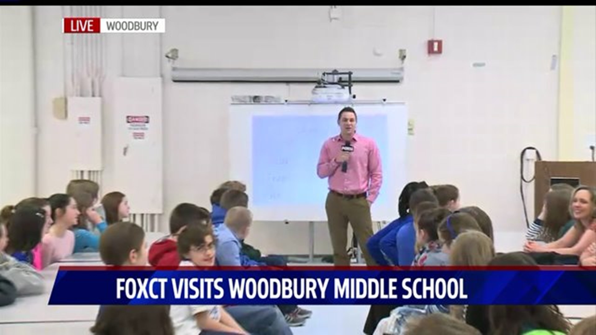 Dan visits Woodbury Middle School
