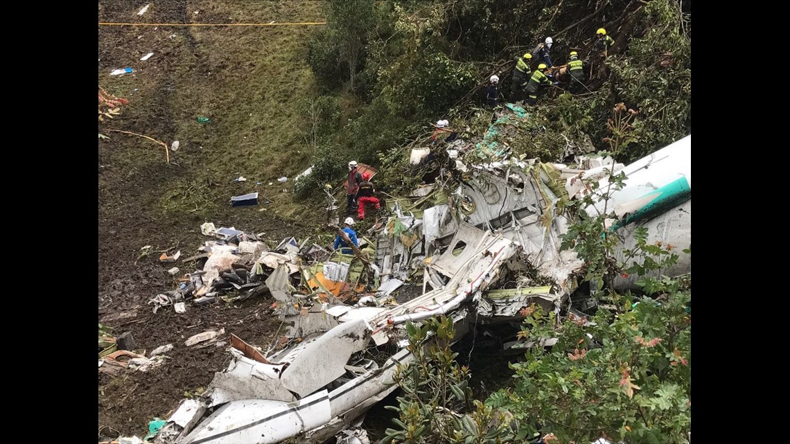 Brazilian soccer team's plane crashes in Colombia; 75 dead