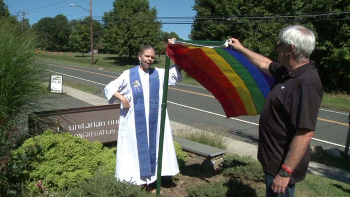 ucc church sayerville ny gay pride flags