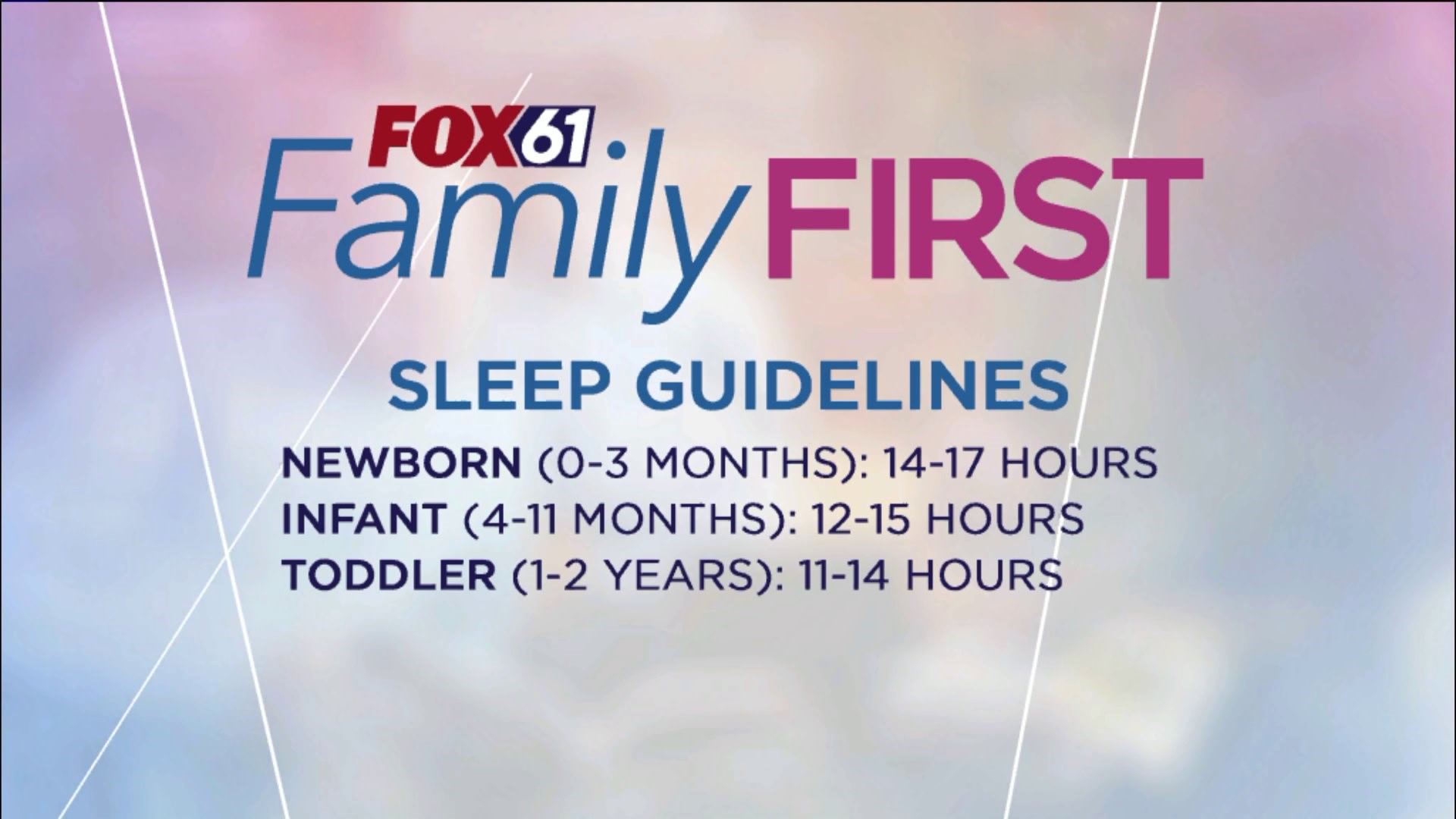 FOX61 Family First: Sleep guidelines