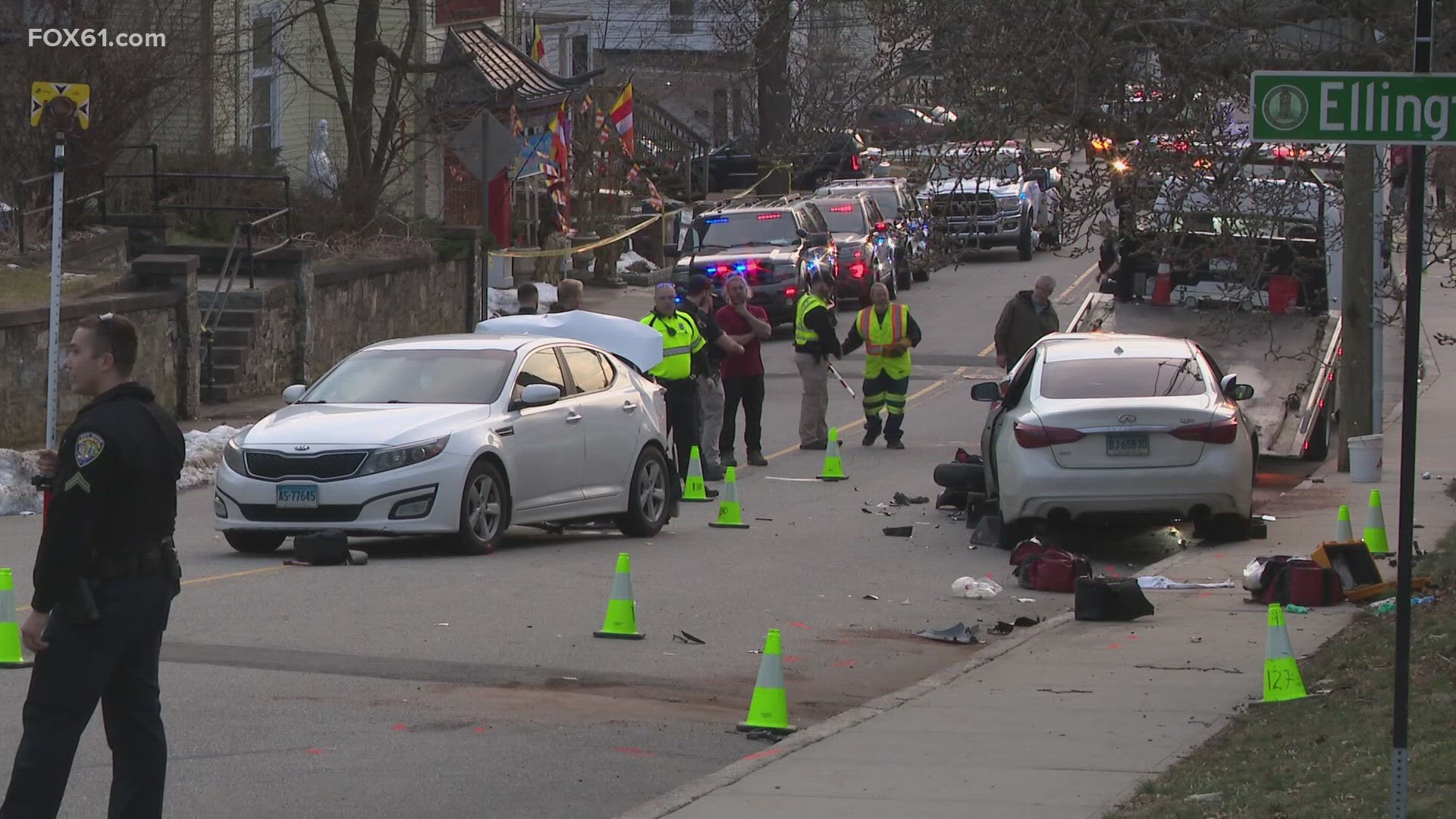 One man is dead after a crash in the Rockville section of Vernon Tuesday afternoon.