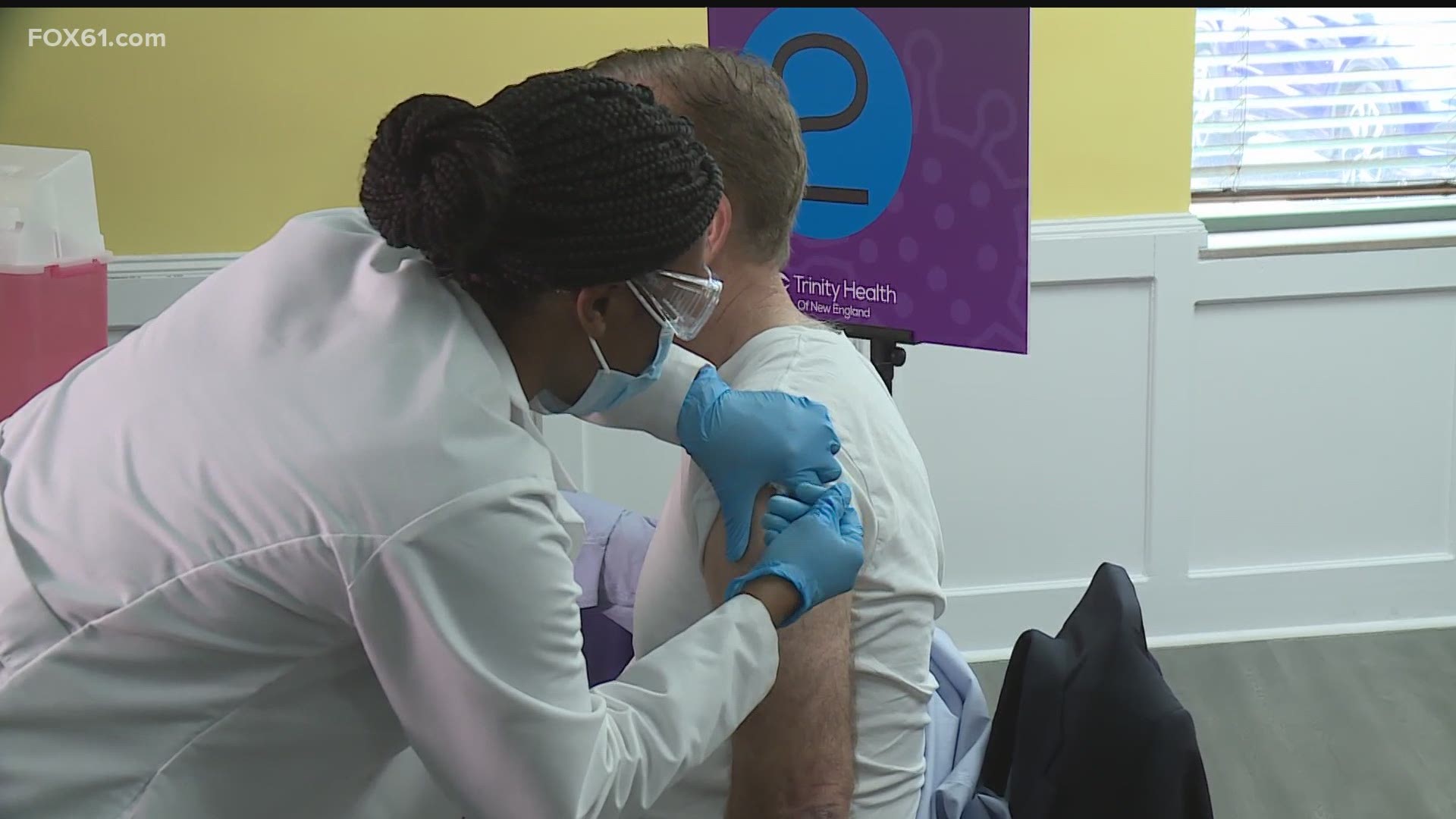 The Governor got vaccinated in at a clinic in Bloomfield