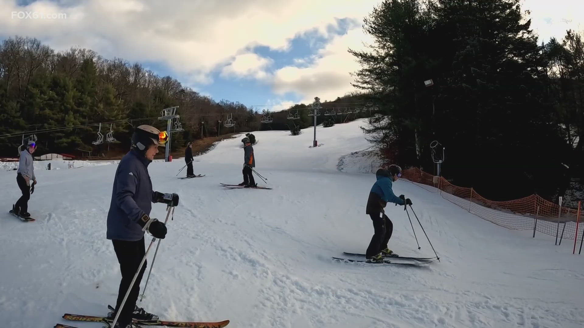 A December cold snap gave snowmakers just enough opportunity to blanket area ski slopes.