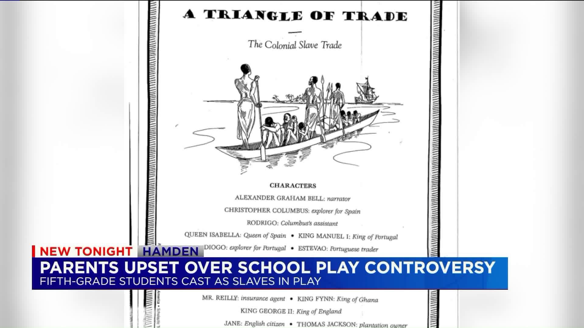Hamden parents say 10-year-old daughter cast as slave in school play