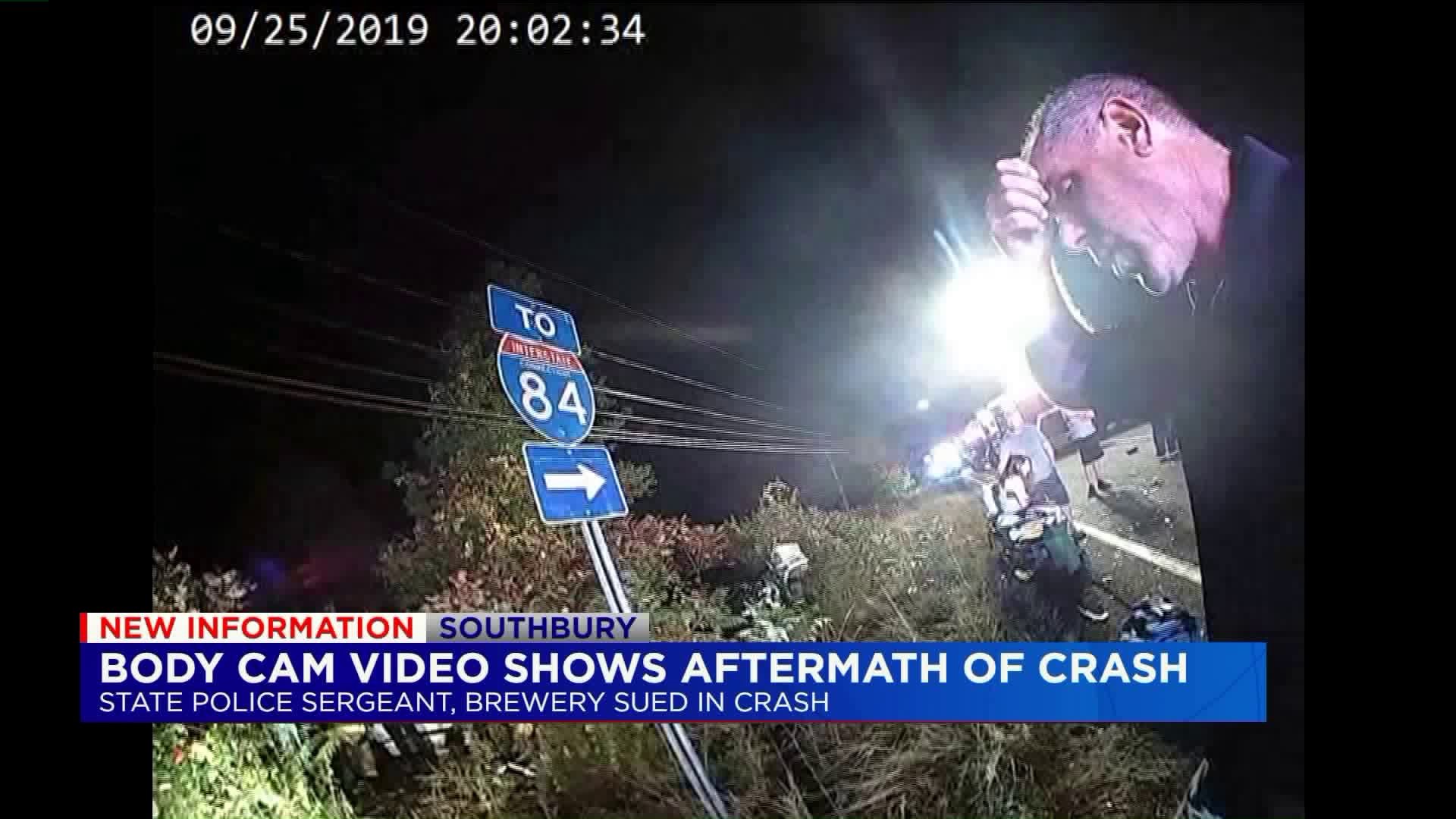 Connecticut State police release bodycam footage from sergeant-involved in Southbury crash