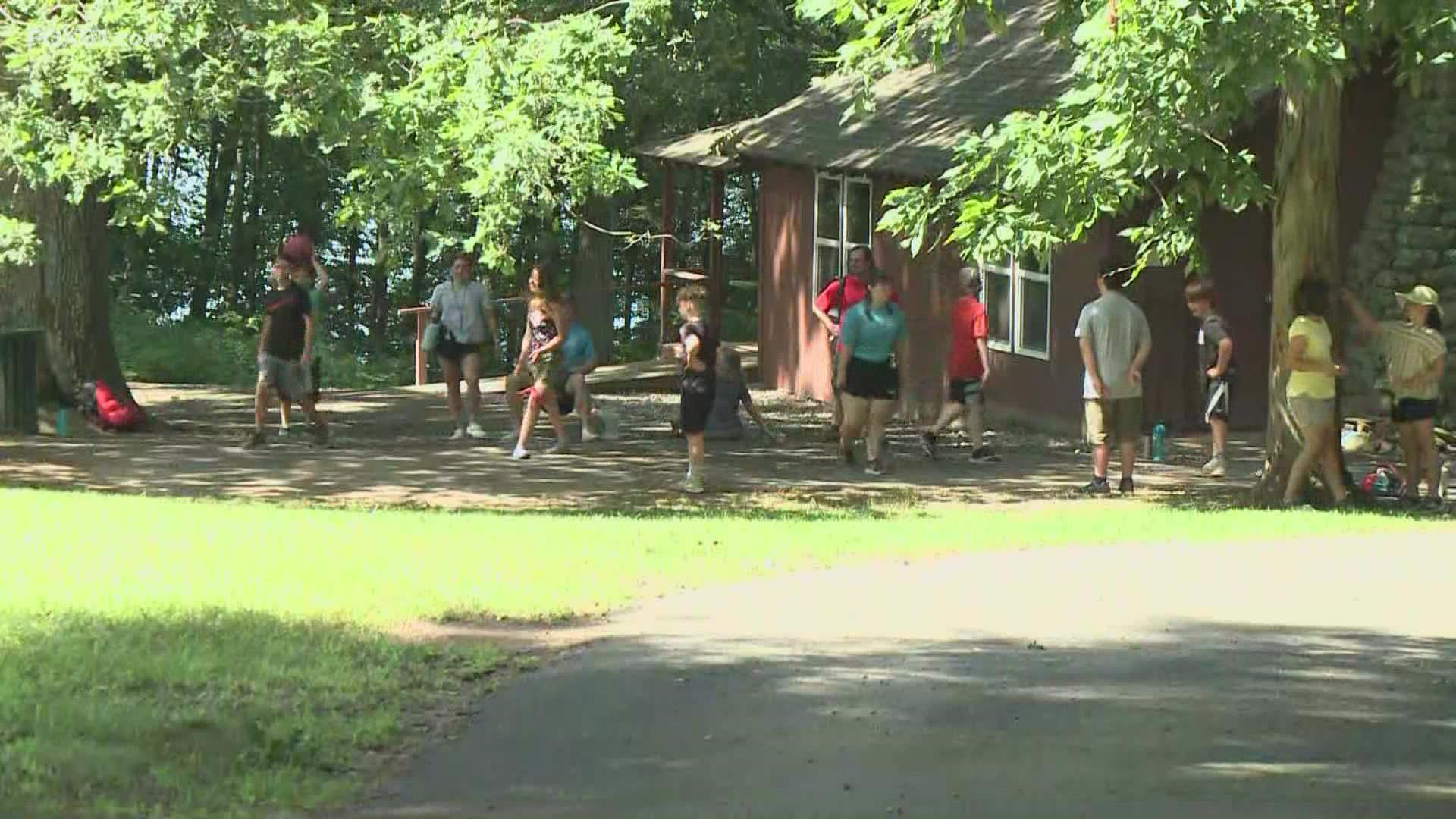 The Vernon Parks and Recreation Department wrapped up its last week at Camp Newhoca and it was filled with bounce houses, music, and a dip in the lake.