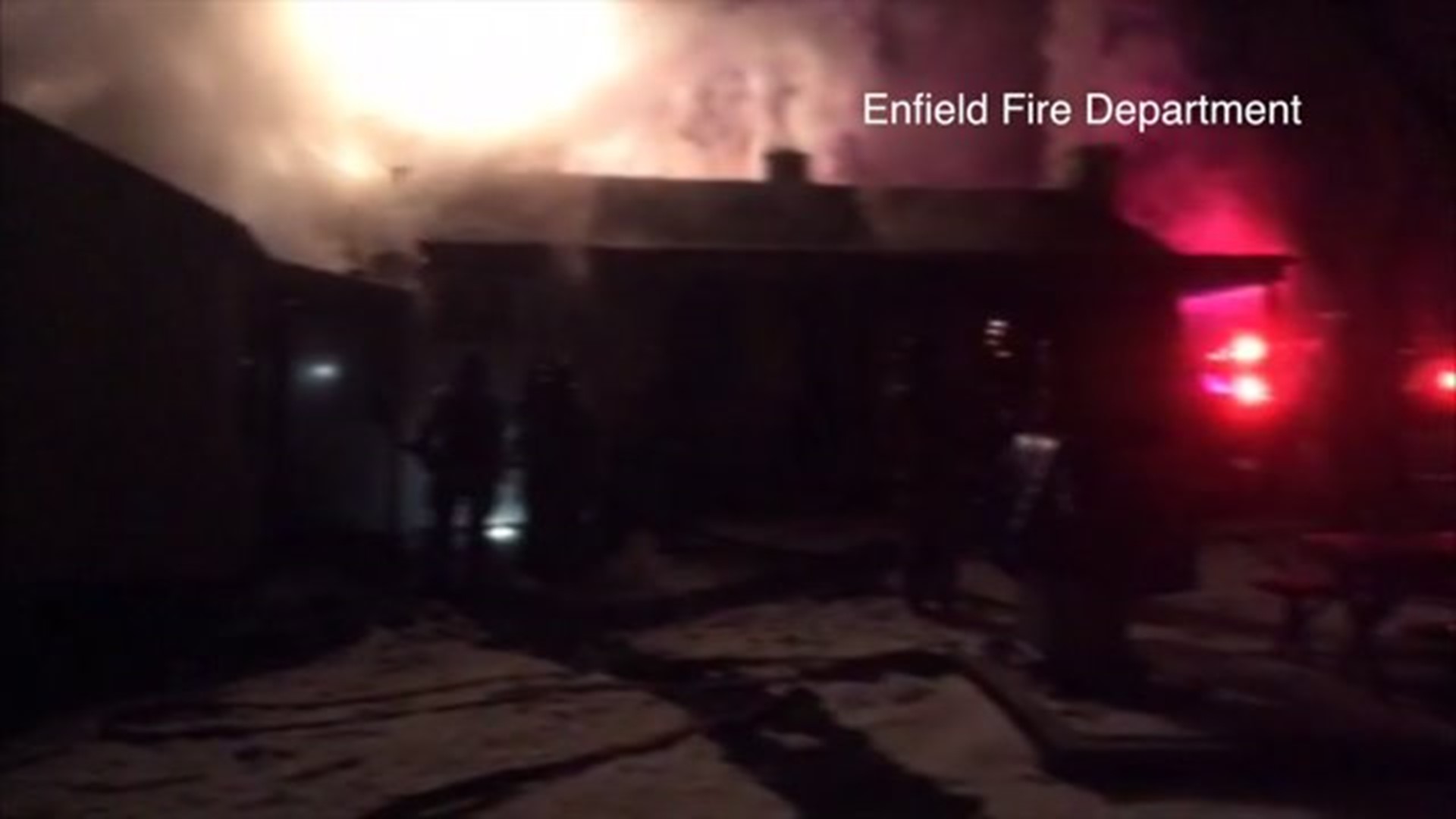 Firefighter cam: Crews battle blaze in Enfield home